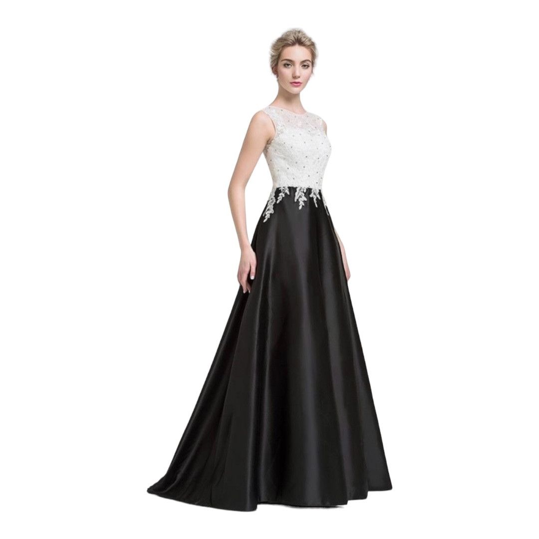 jjs evening dresses J&J Fashion USA 3079 Dusty Rose Appliqued Long Prom Dress with Spaghetti Straps Champagne / 8 main image 1