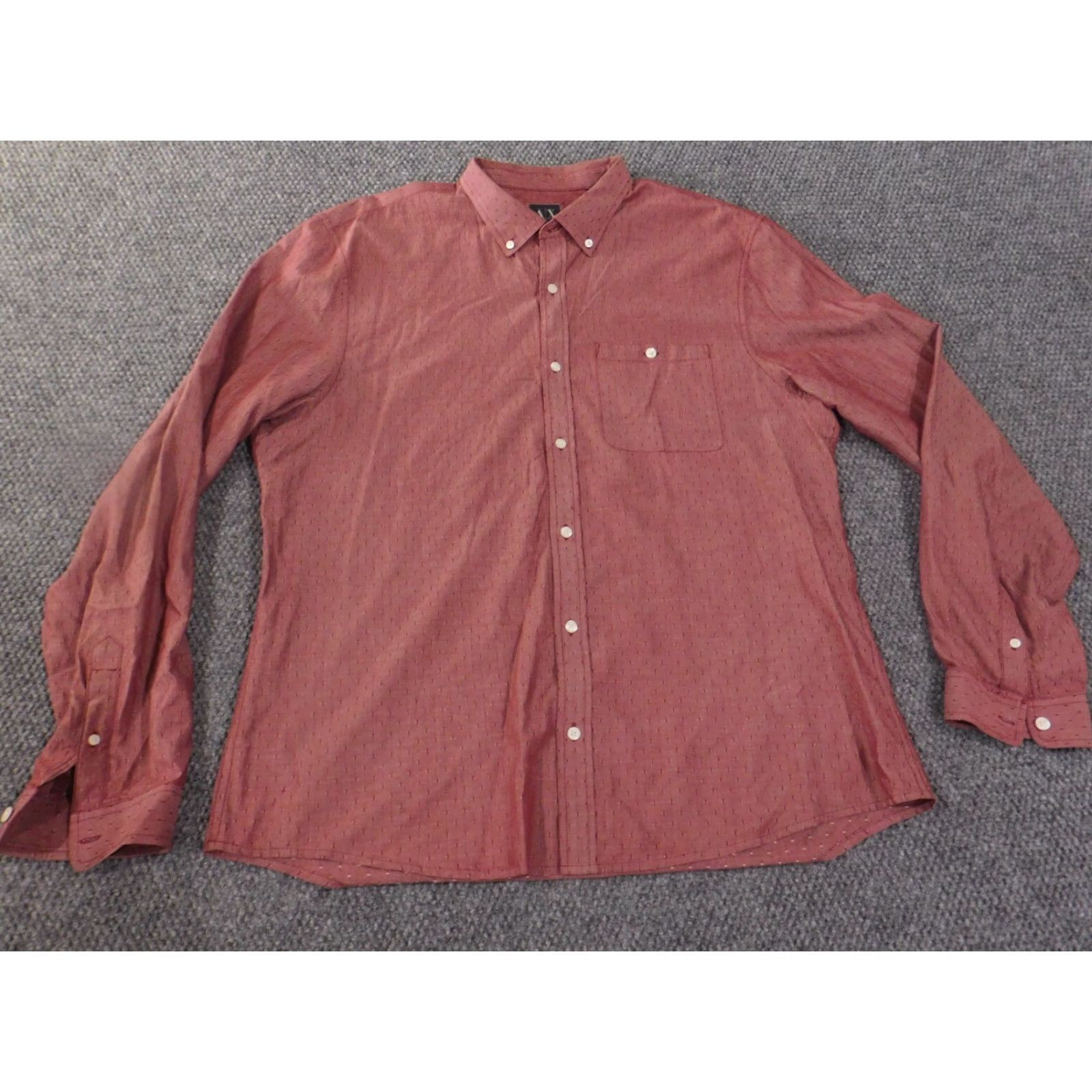 Armani Exchange Armani Exchange Shirt Men 2XL Slim Red Geometric Button-Up Casual Designer Mens Size US XXL / EU 58 / 5 - 3 Thumbnail