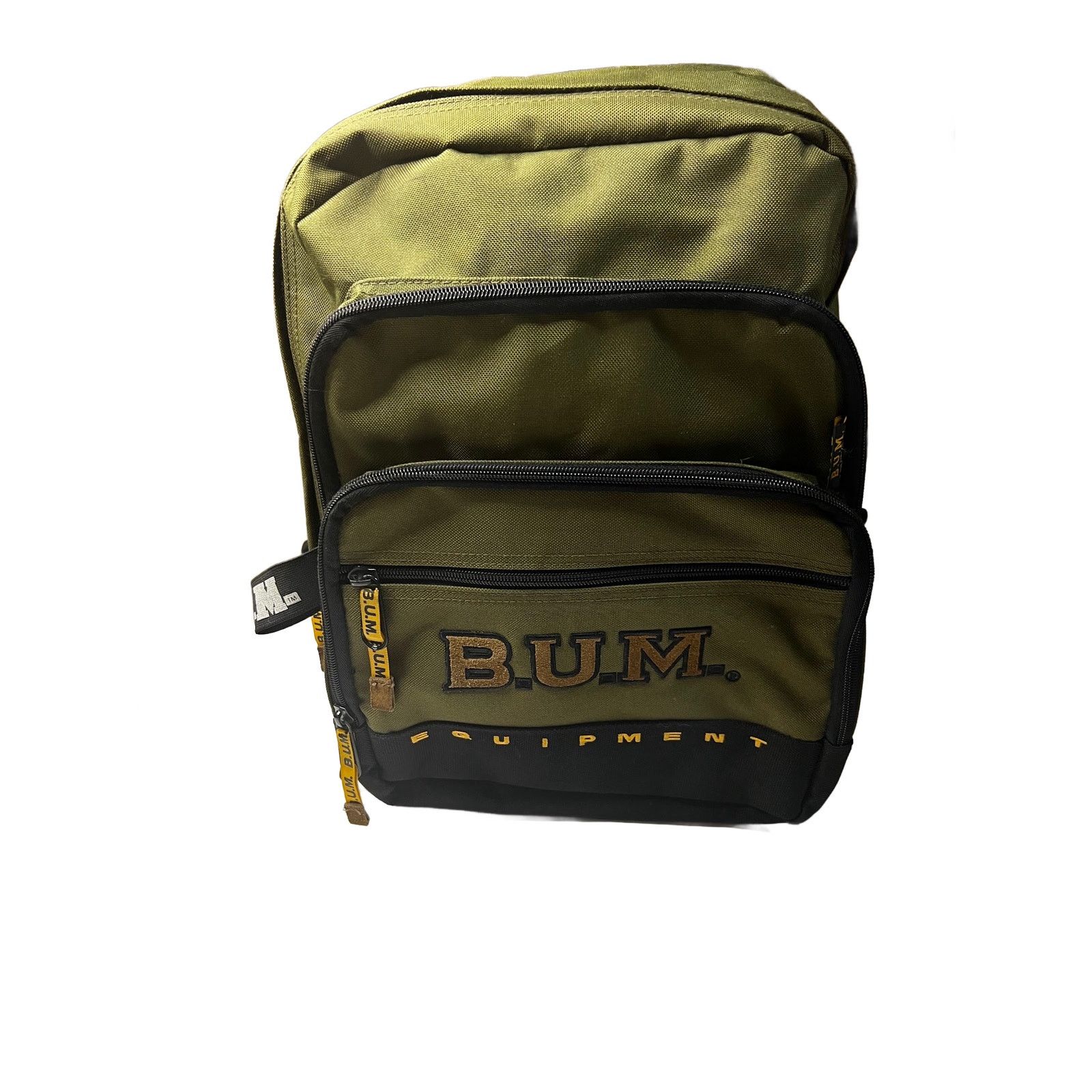B.U.M Equipment Vintage 1990's B.U.M Equipment Green/Black Backpack Size ONE SIZE - 4 Thumbnail