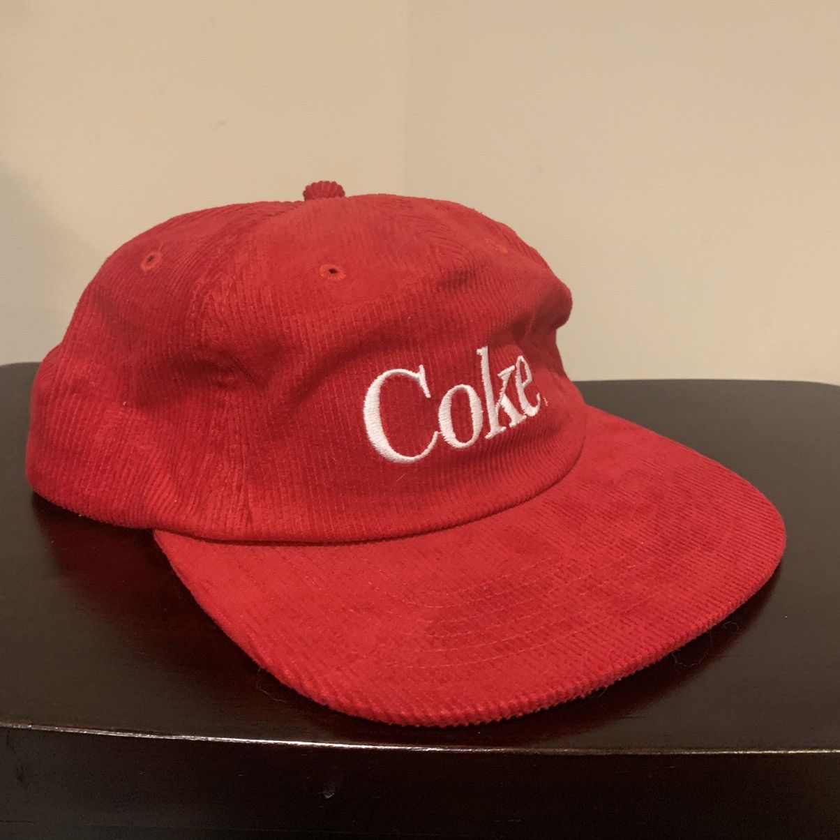 Coca Cola Vintage Coca Cola Classic Coke Logo Red Corduroy Hat Grailed