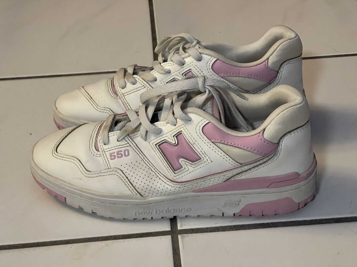 New Balance NEW BALANCE 550 White Lilac Bubble Gum Pink Women's Shoes Size US 9.5 / IT 39.5 - 1 Thumbnail
