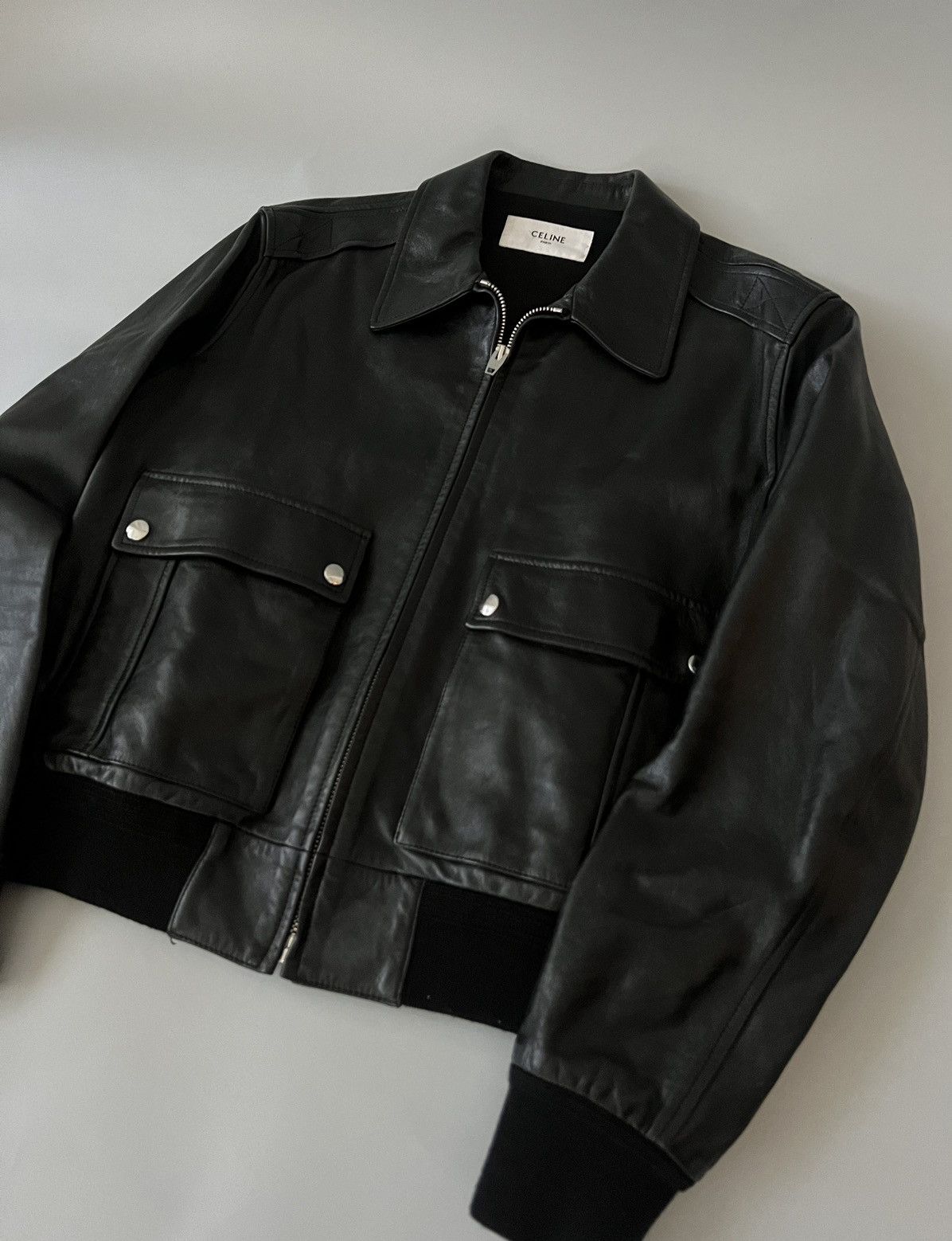 Celine $5.2k Celine Leather Blouson Jacket Size US M / EU 48-50 / 2 - 10 Thumbnail