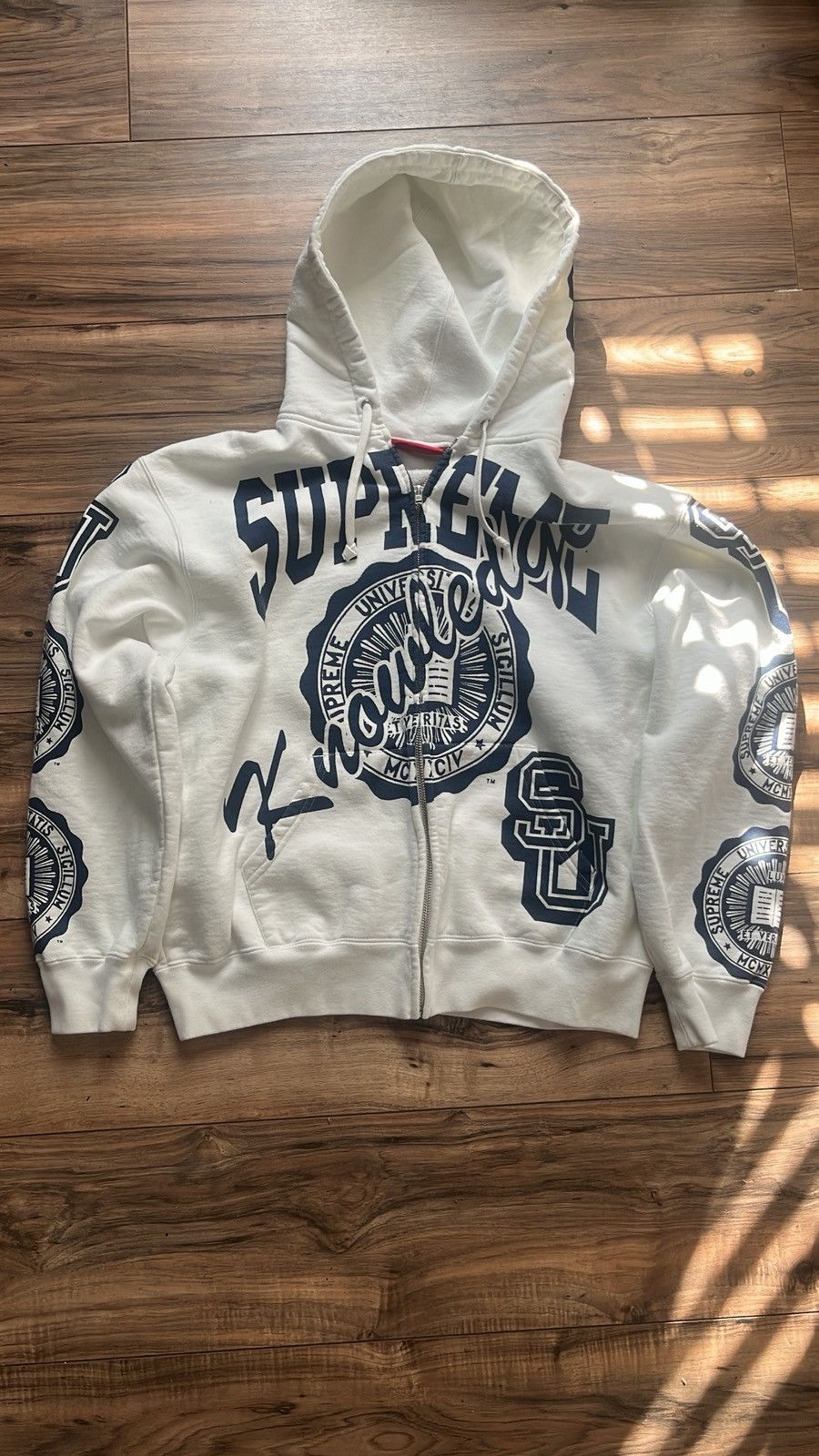 supreme kate moss hooded sweatshirt heather grey XXL