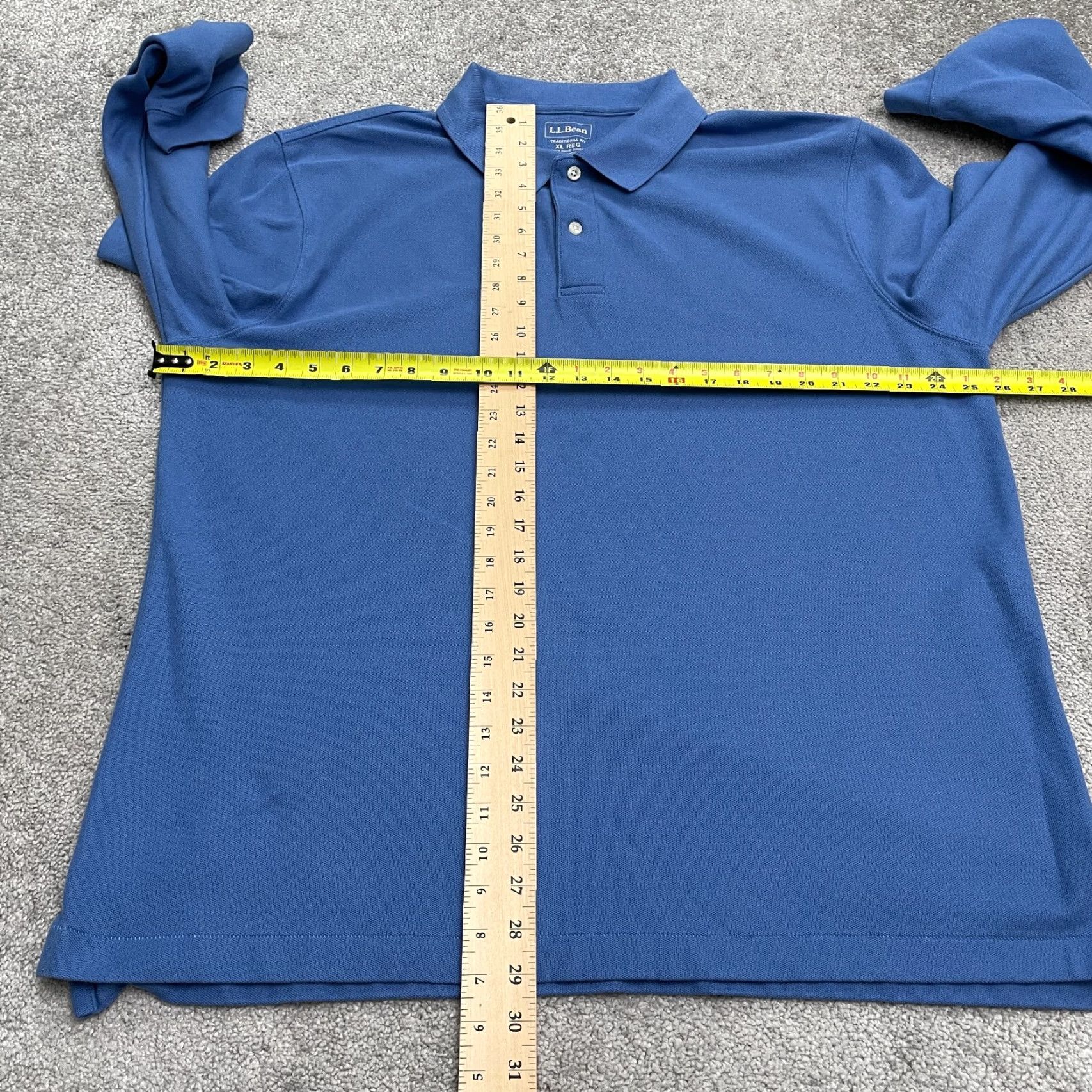 Vintage L.L. Bean Polo Shirt Mens XL Blue Long Sleeve 100% Cotton Casual Activewear Size US XL / EU 56 / 4 - 7 Thumbnail