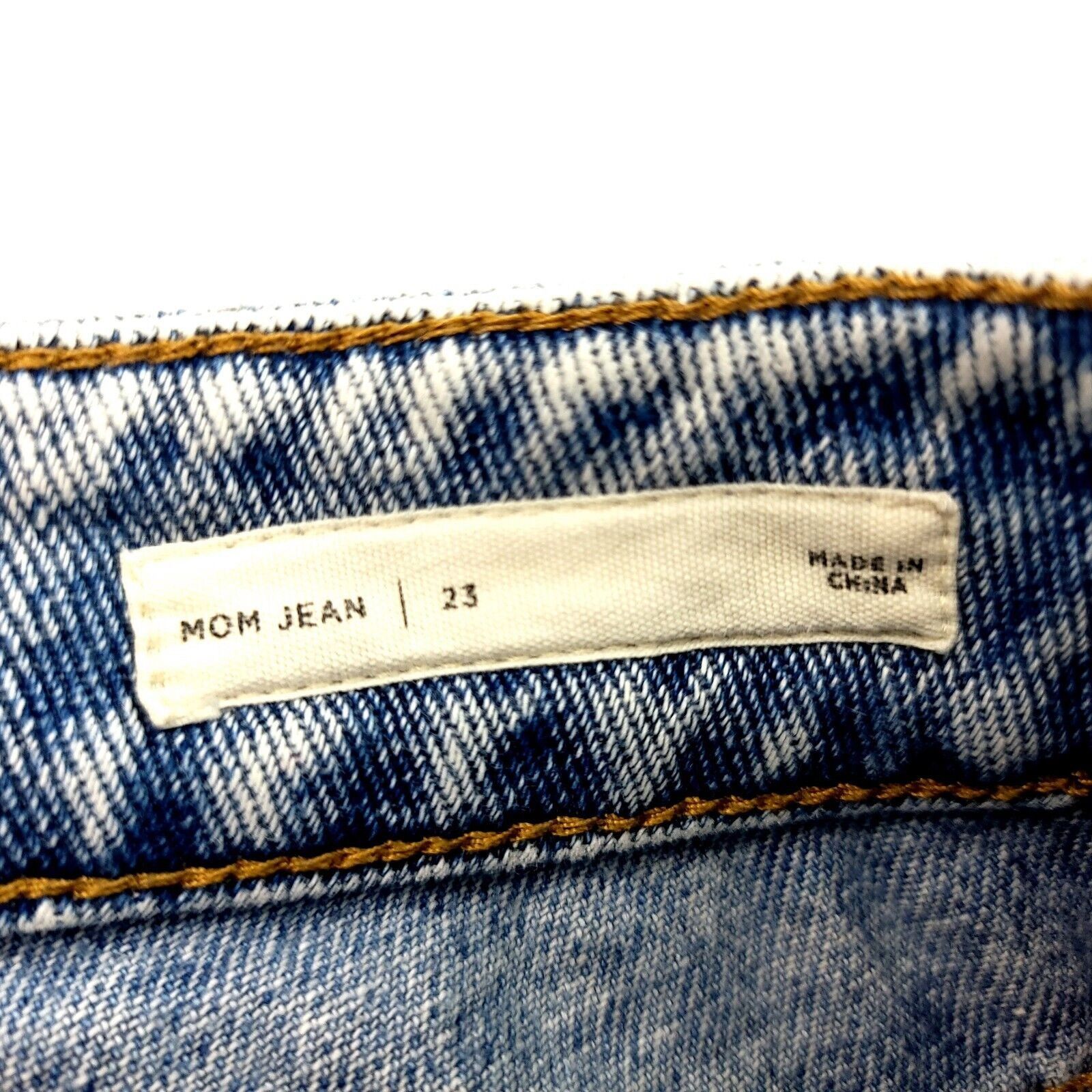 Pacsun PacSun Acid Wash Blue Denim Mom Jeans Distressed Size 23 Mid Size 25" / US 0 / IT 36 - 8 Thumbnail