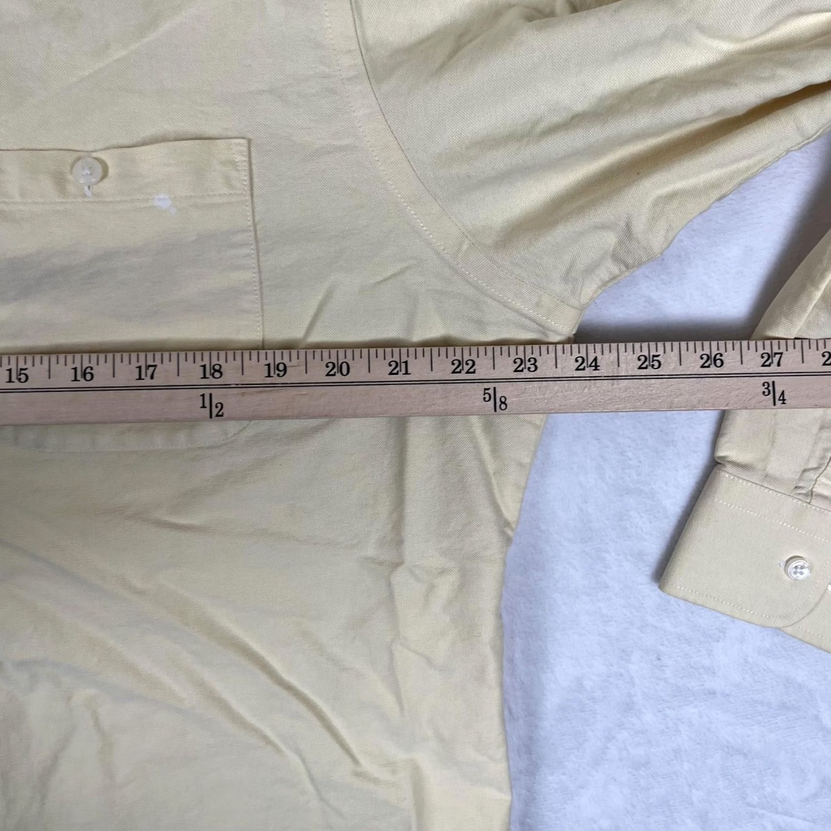 Vintage G.H. Bass & Co. Shirt Mens Large Yellow Weejun Oxford Long Sleeve Button Front Size US L / EU 52-54 / 3 - 7 Thumbnail