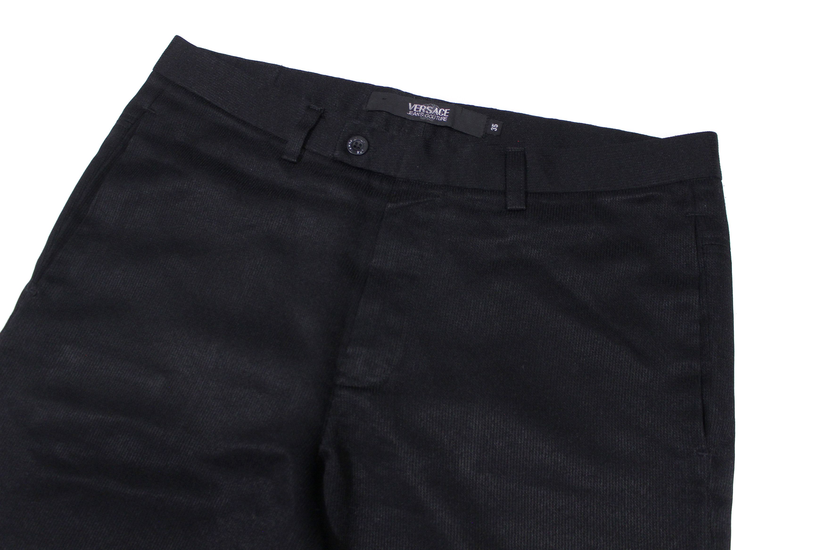 Versace 80S Textured Pants Vintage Size US 35 - 3 Thumbnail