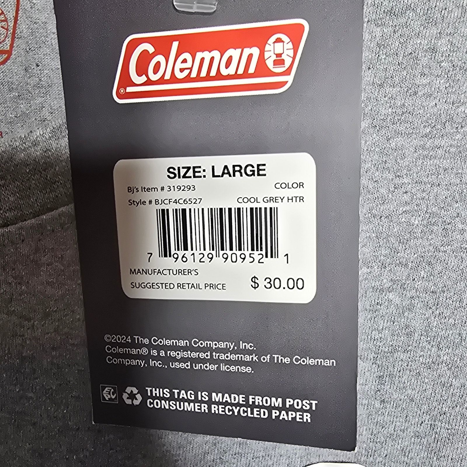 Coleman Coleman Light Cool Gray Heather Pocket T-shirt Large NWT Size US L / EU 52-54 / 3 - 5 Thumbnail