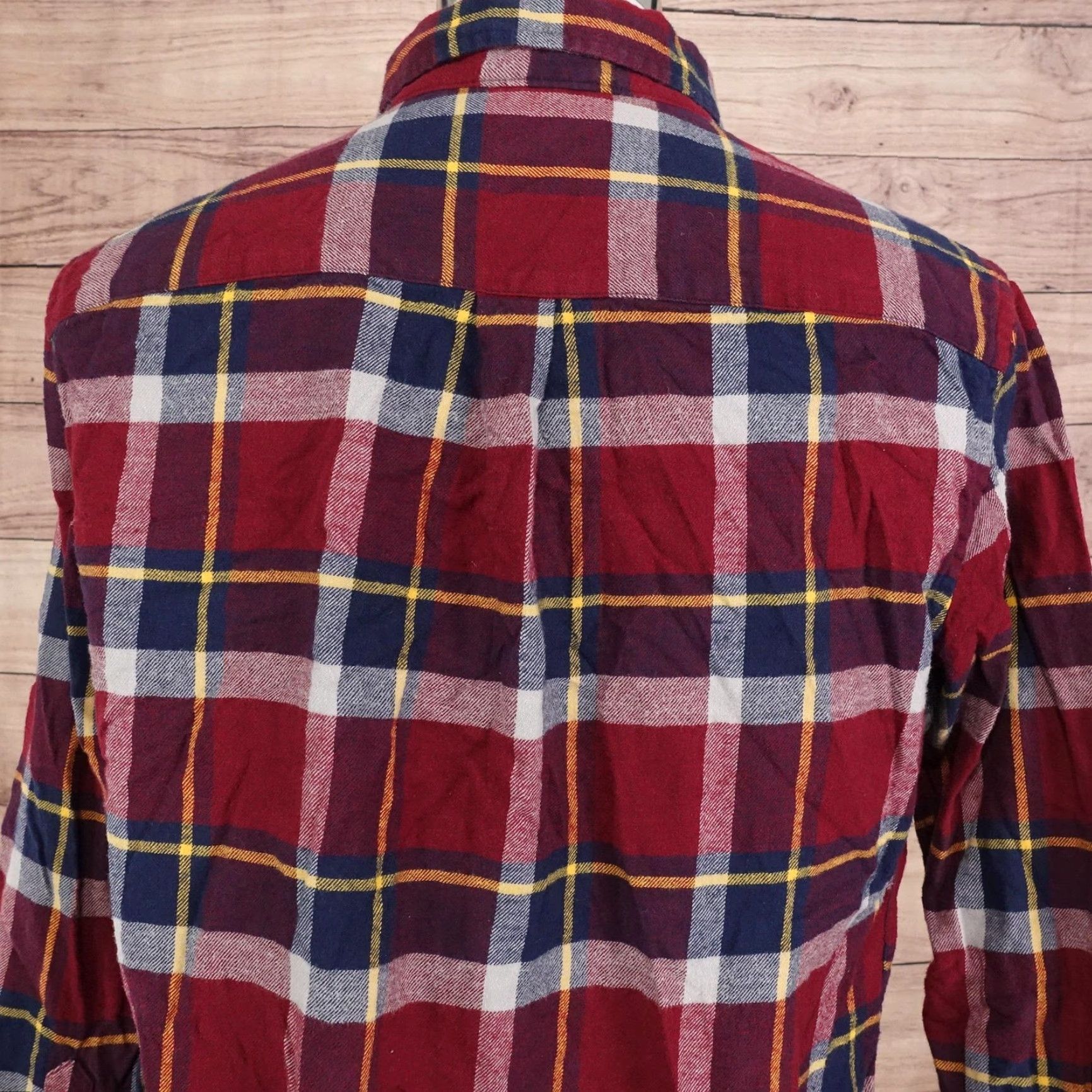 Chaps Chaps Mens Button-Up Shirt Long Sleeve Plaid Flannel Red Cotton M Size US M / EU 48-50 / 2 - 5 Thumbnail