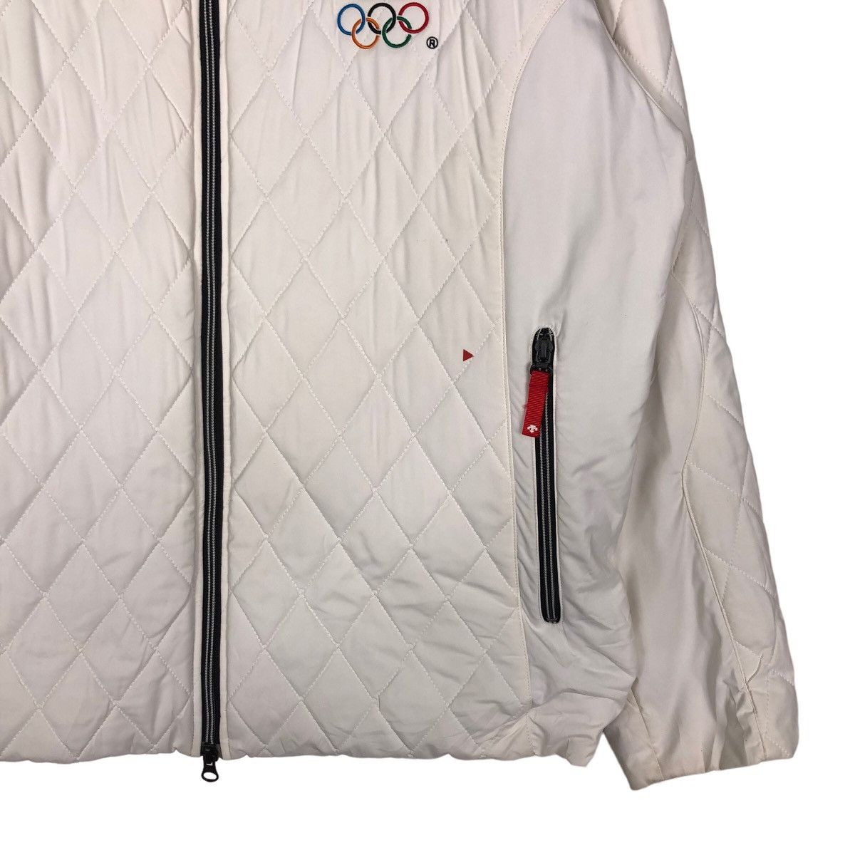 Descente 🔥Vintage Biker Jacket Olympic Japan Quilted Zipper Big Logo Size US L / EU 52-54 / 3 - 5 Thumbnail