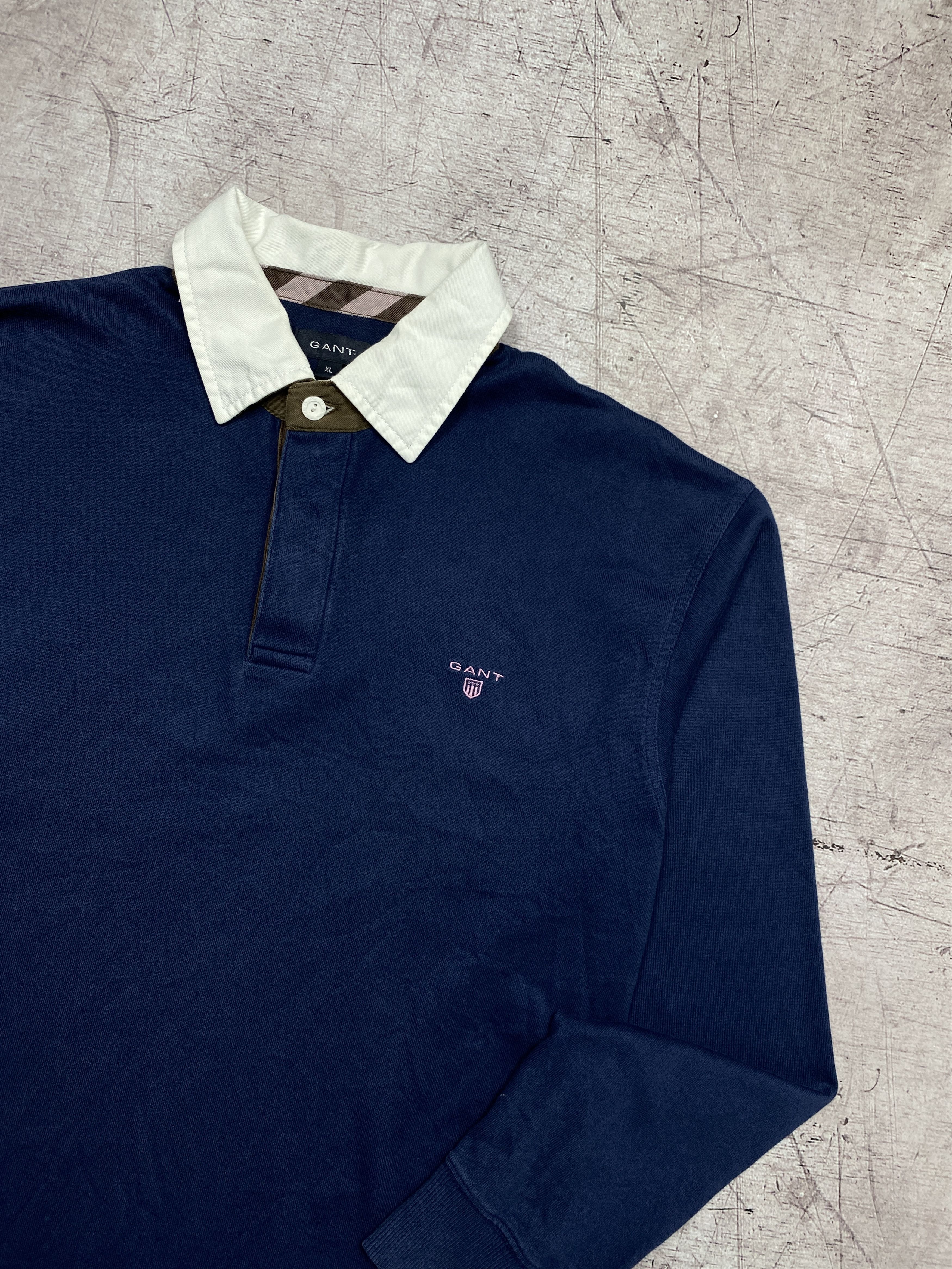 Gant × Vintage Gant Vintage Mens Rugby Long Sleeve Polo Shirt Size US XL / EU 56 / 4 - 2 Thumbnail