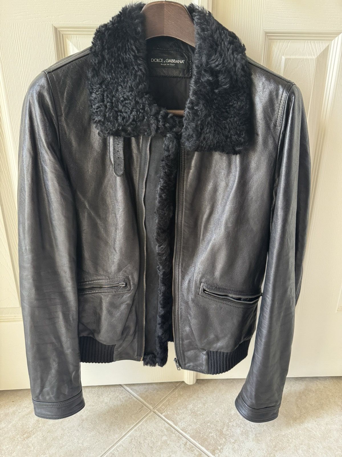 Dolce & Gabbana Dolce & Gabbana Leather Bomber Size US M / EU 48-50 / 2 - 1 Thumbnail