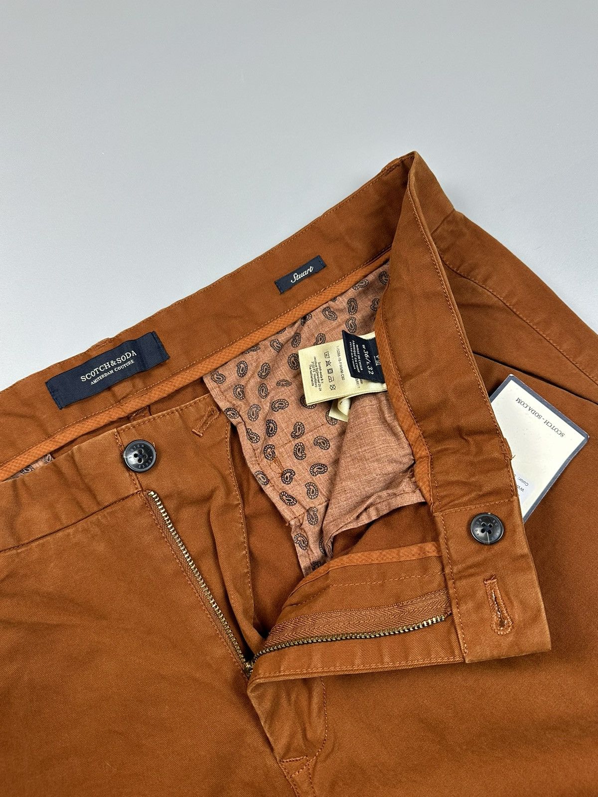 Scotch & Soda Scotch&Soda Deep Light Brown Tapered Trousers XL Size US 36 / EU 52 - 5 Thumbnail