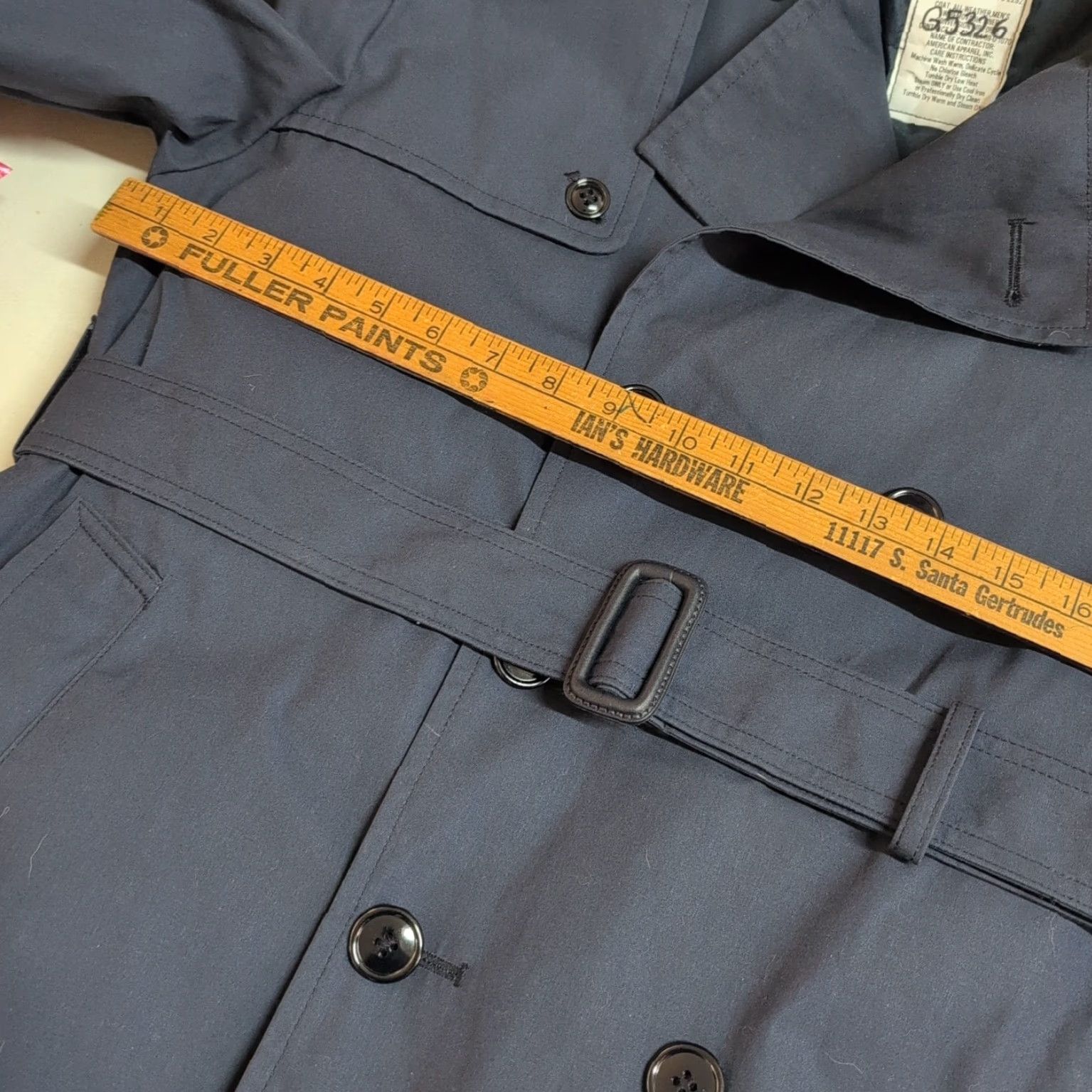 Air Force Trench Coat Mens 42S Blue Liner All Weather USAF Military Adult