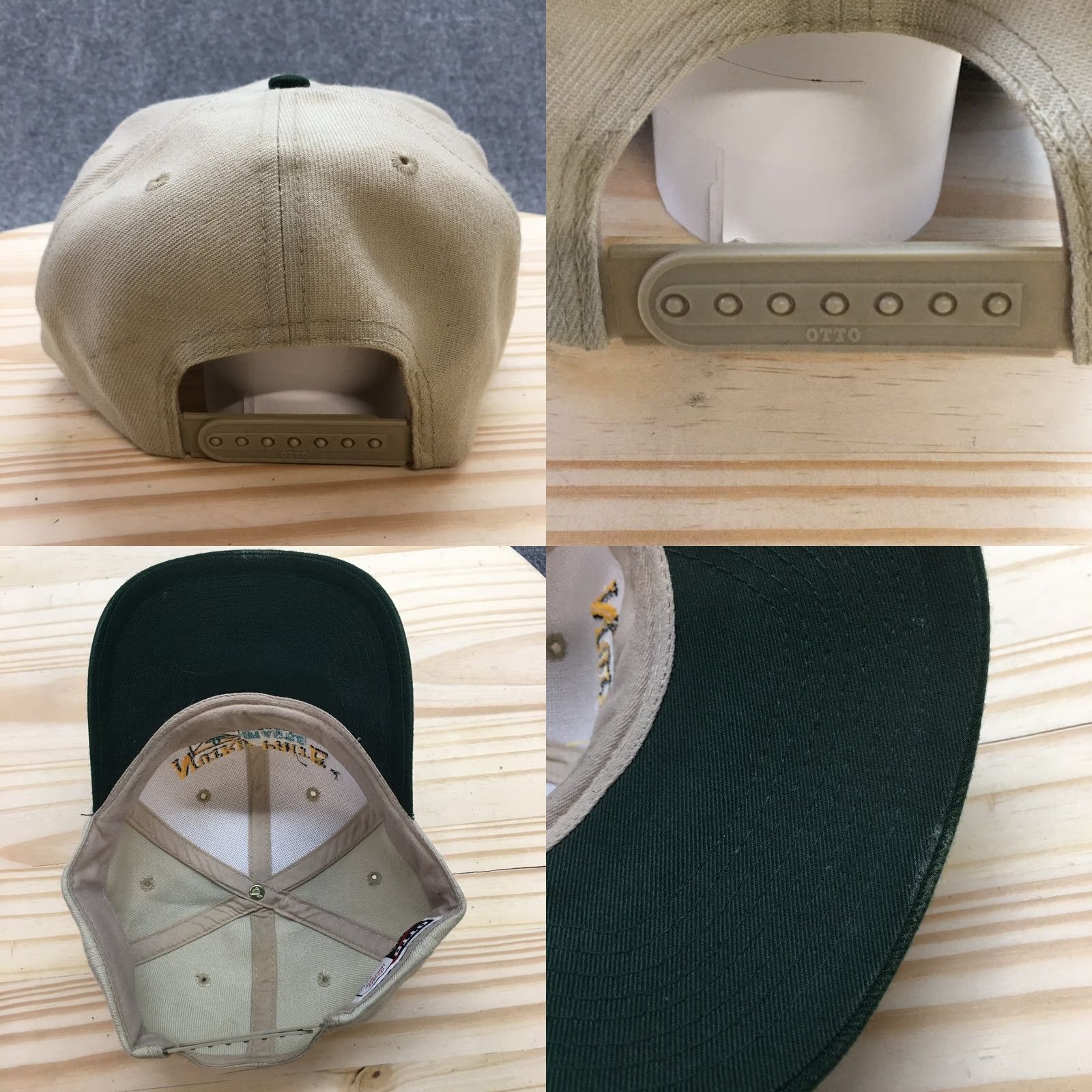 Vintage OTTO Baseball Hat Mens Beige OS Curved Brim Embroidered Logo Nutri Phite Biagro Size ONE SIZE - 8 Thumbnail