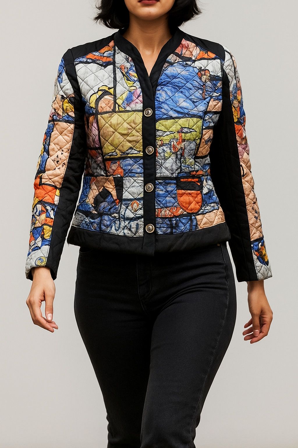 Japanese Brand Designer AOP silk jacket Size S / US 4 / IT 40 - 1 Thumbnail