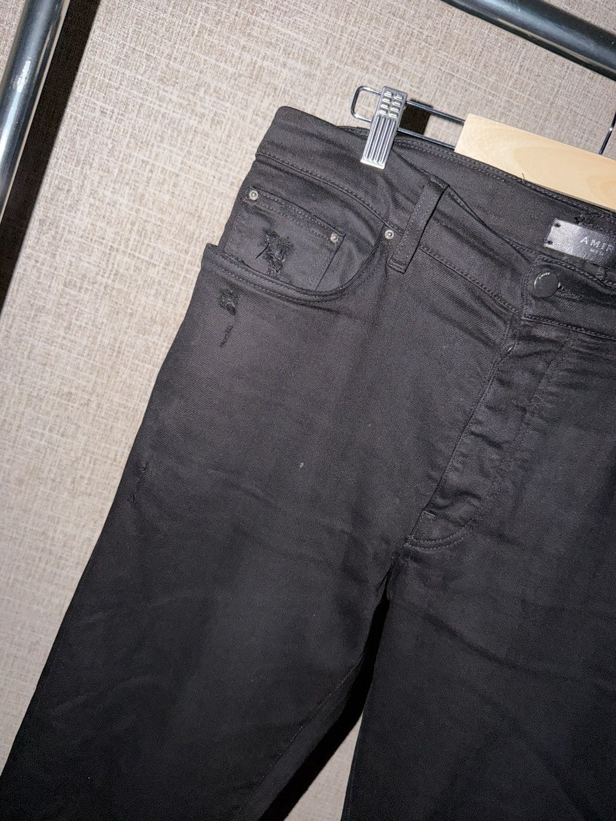 Amiri AMIRI DISTRESSED BLACK JEANS Size US 34 / EU 50 - 5 Thumbnail