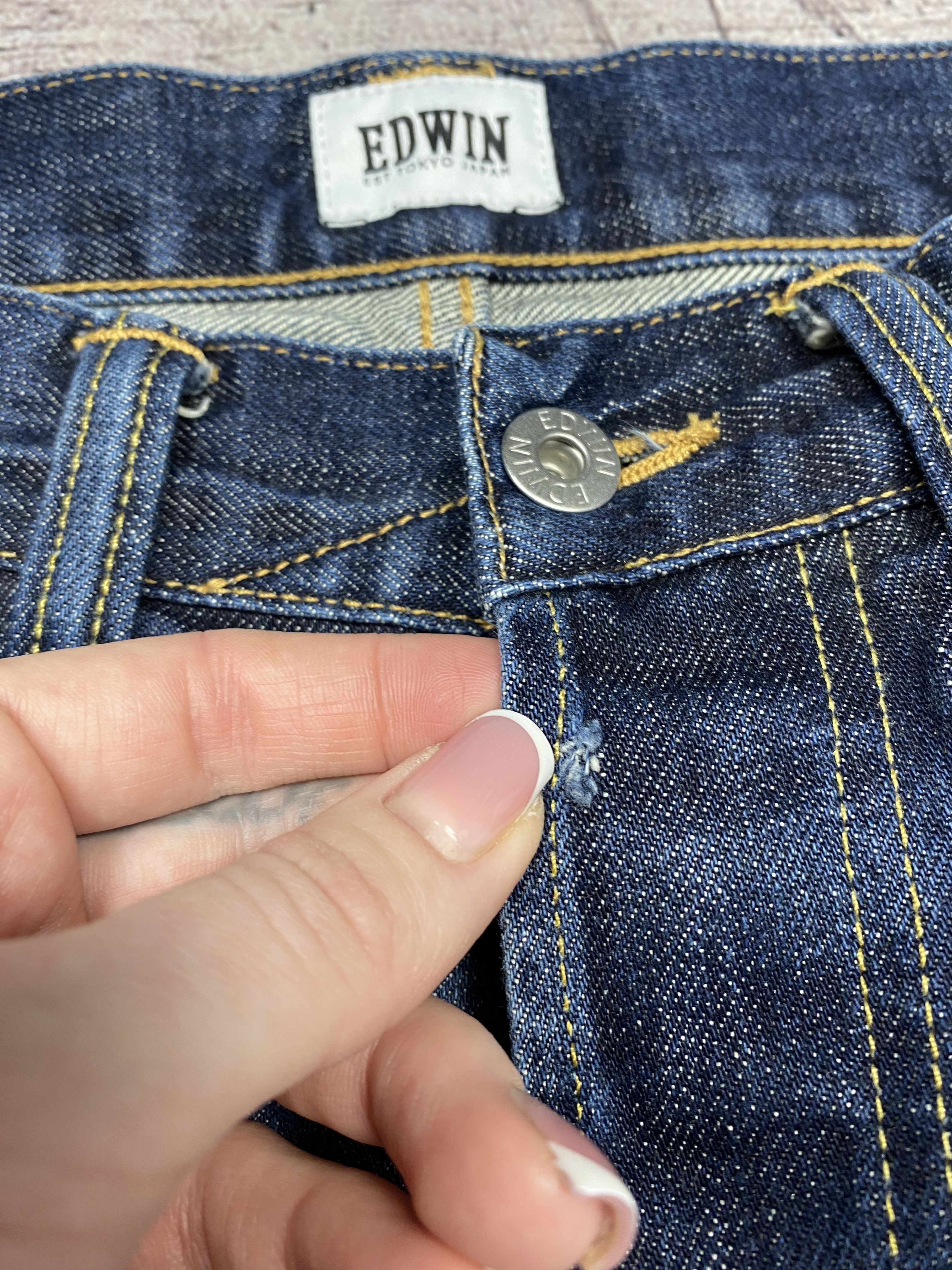 Edwin × Vintage Edwin Mens Regular Tapered Denim Pants Jeans Size US 32 / EU 48 - 7 Thumbnail