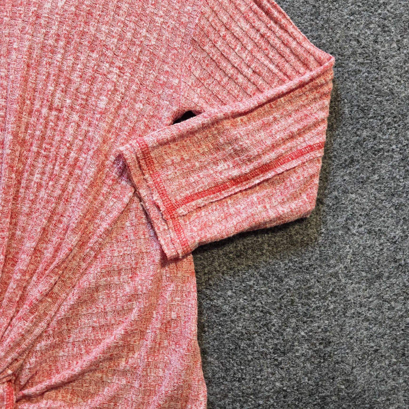 Anthropologie Anthropologie Shirt Womens Small Orange Pink Thermal Waffle Knit Casual Capsule Regular Fit Size S / US 4 / IT 40 - 3 Thumbnail