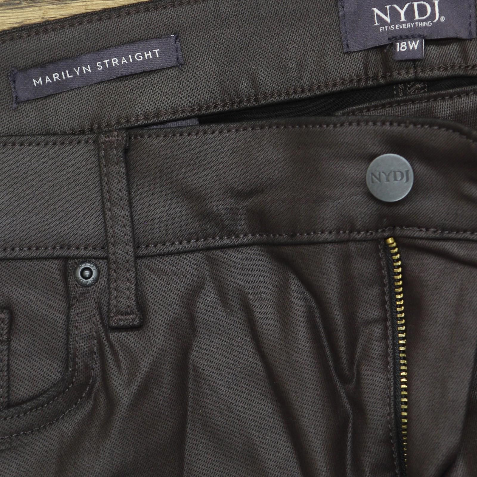 Other Nwt Nydj Rise Straight Leg Jeans Cordovan Purple Brown 18w Size 40" / US 18 - 5 Thumbnail