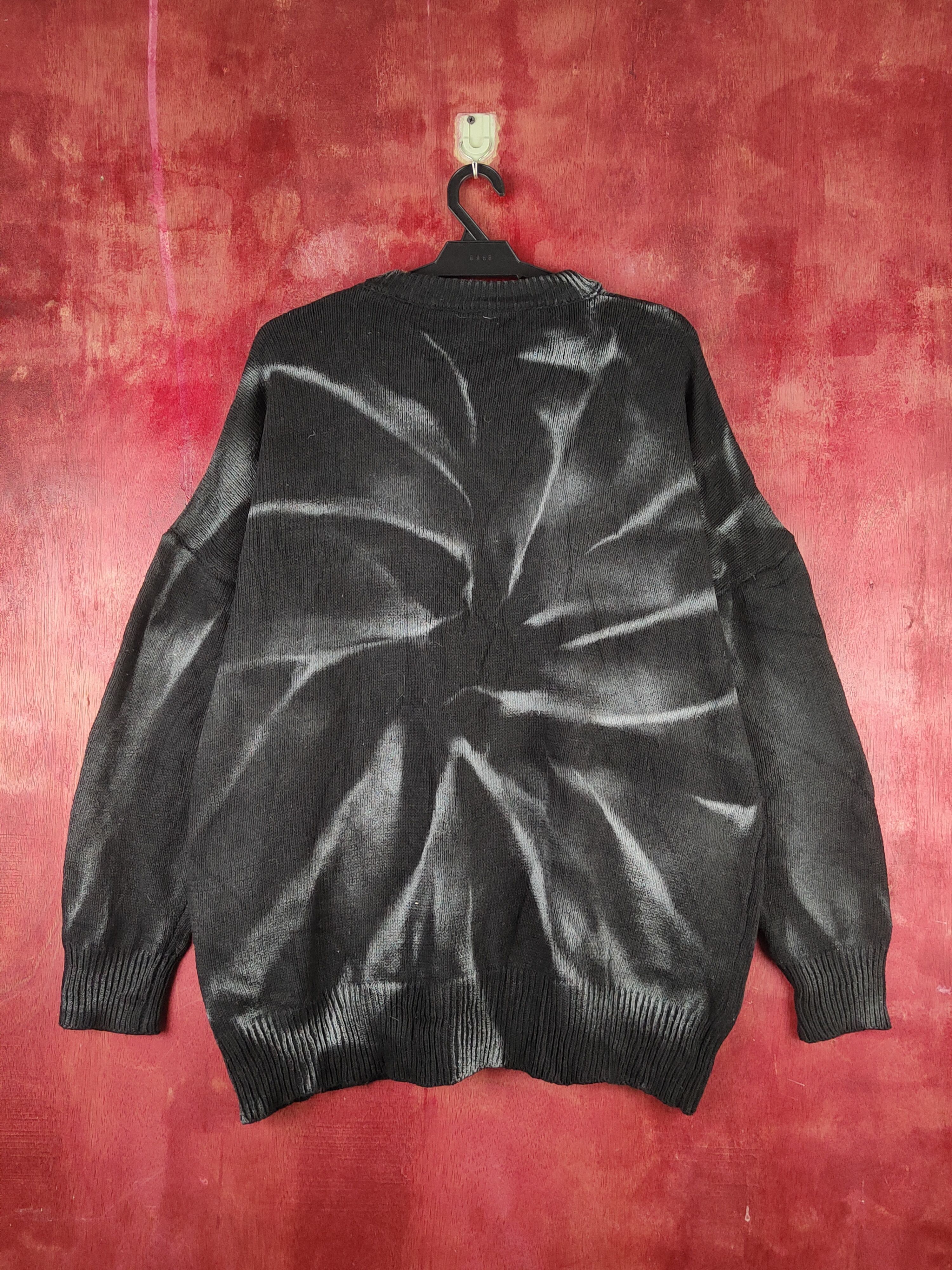 Japanese Brand Vencede acid wash Black White Knitwear Sweatshirts #S2381 Size US XL / EU 56 / 4 - 7 Thumbnail