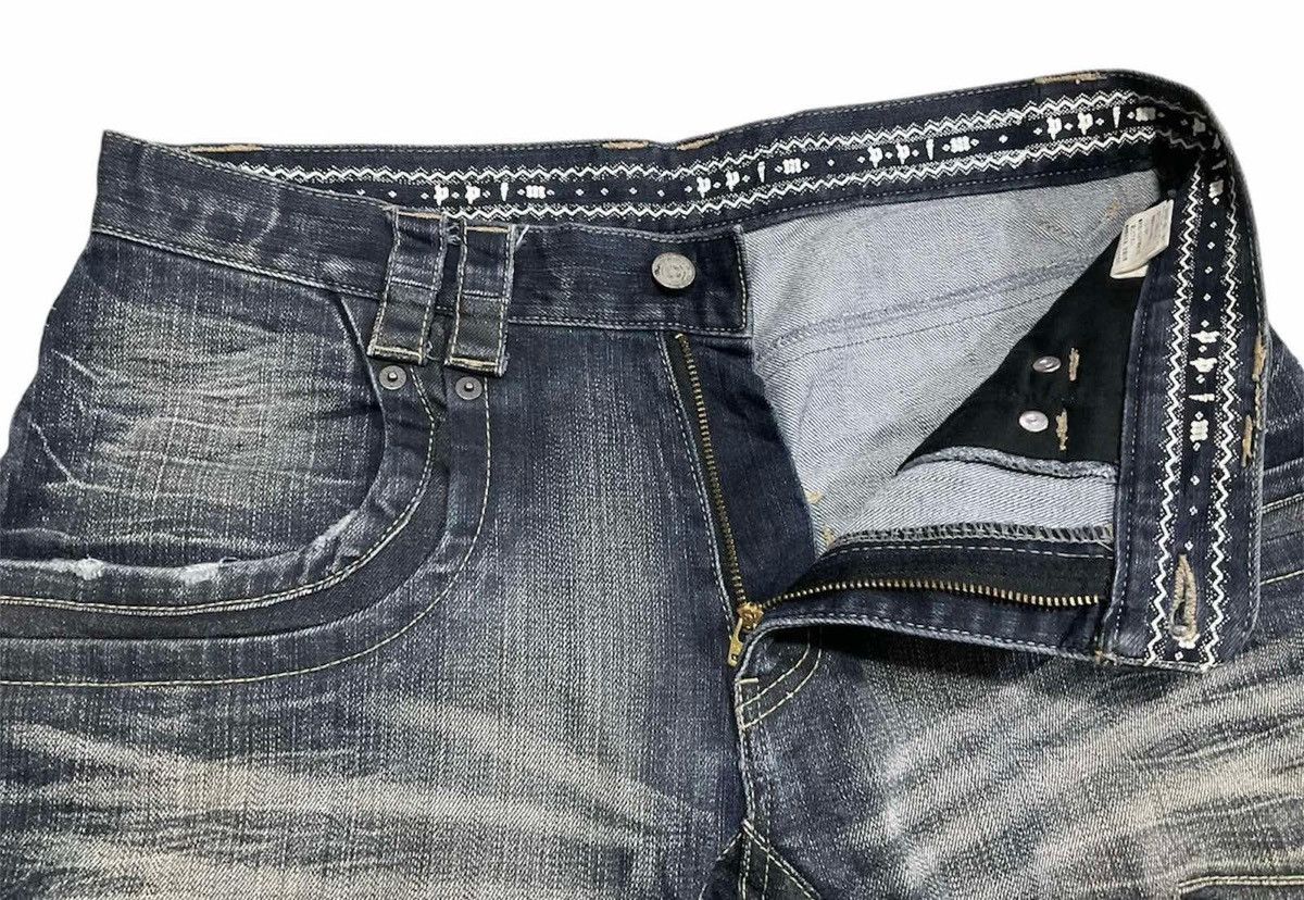 If Six Was Nine × Le Grande Bleu (L.G.B.) × PPFM 🔥Sick Y2K PPFM Panelled Layer Leather Denim Zipper Size US 33 - 14 Thumbnail