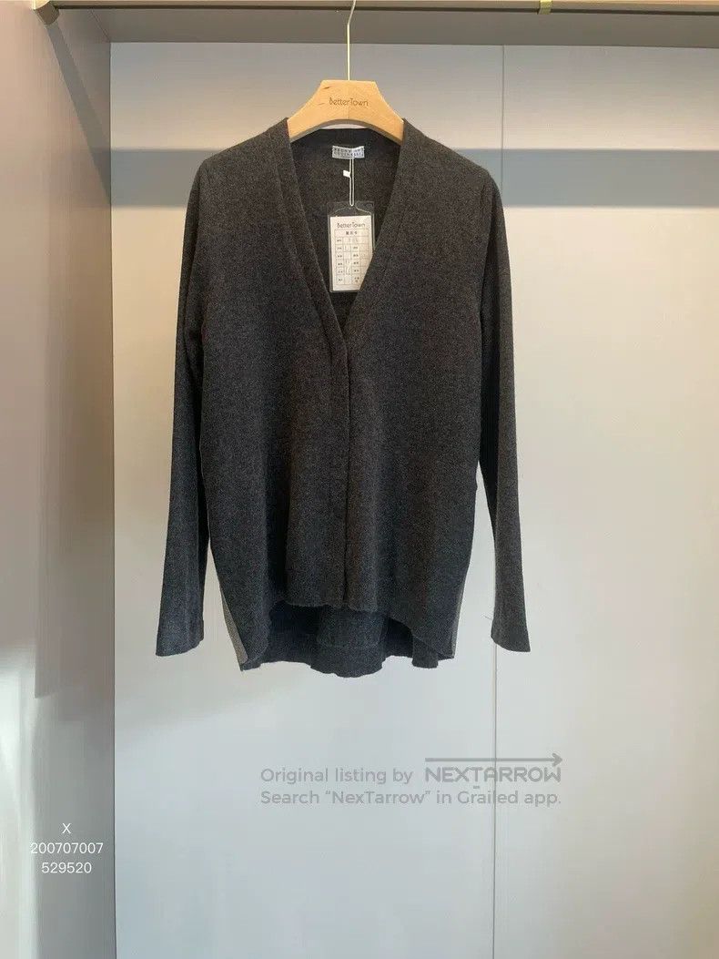 Brunello Cucinelli Black and Grey Cashmere Cardigan