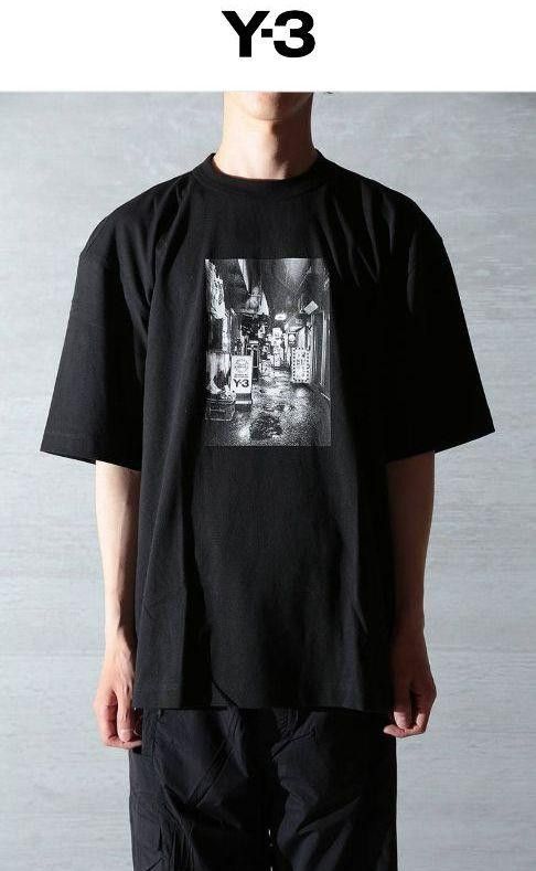 Image of Yohji Yamamoto Pour Homme Y-3 Always Graphic T-Shirt in Black, Men's (Size Small)