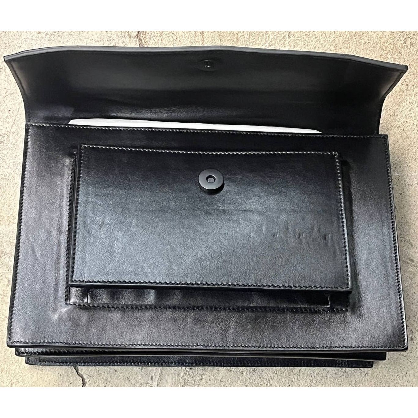 Other Atribut Handcrafted Black Leather Bag Detachable Strap Size ONE SIZE - 6 Thumbnail
