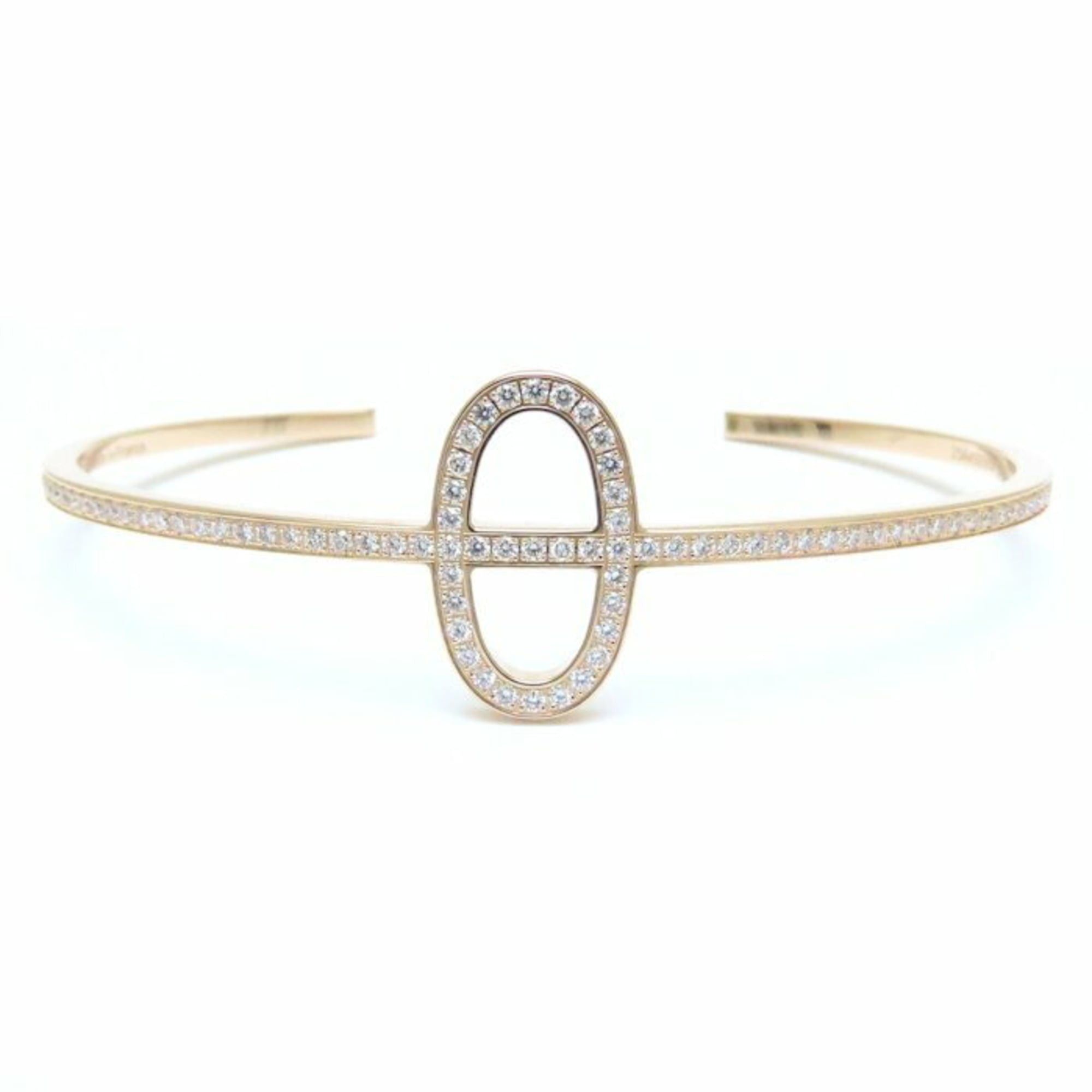 Hermes HERMES Chaine d'Ancre Contour Bangle with 0.84ct Diamonds in 18KPG, Women's, 294639 Size ONE SIZE - 1 Thumbnail