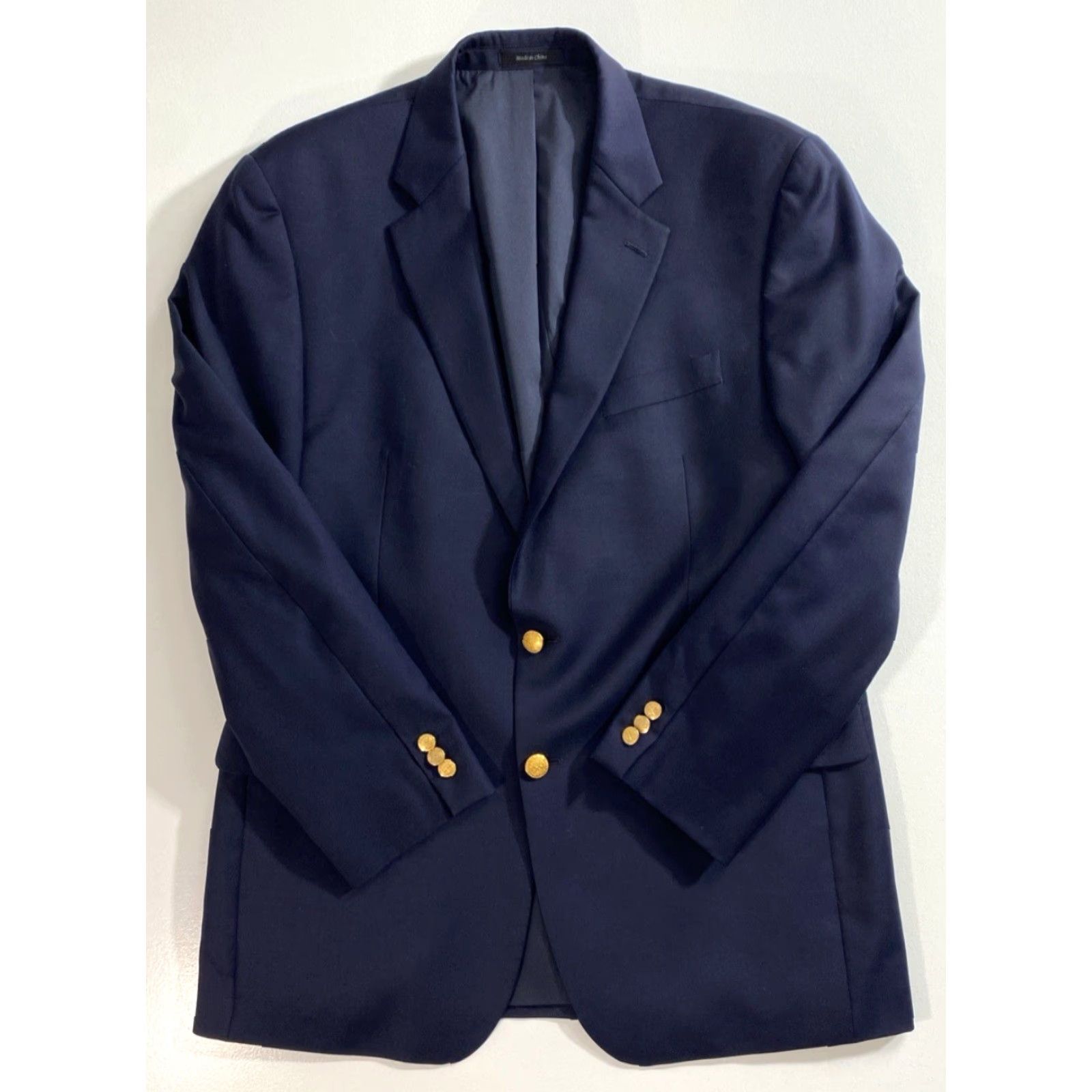 Ralph Lauren Lauren Ralph Lauren Men's Blazer Wool Navy 42 L Two-Button 100% Wool Classic Preppy Vintage Womens? Size 42R - 4 Thumbnail