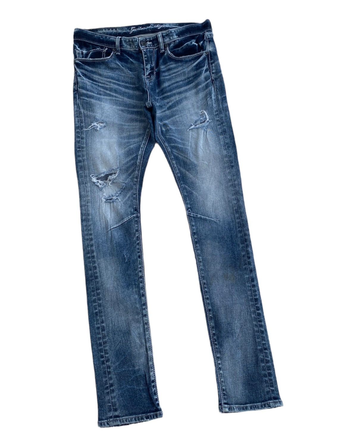 GOSTAR DE FUGA × Hysteric Glamour × Tornado Mart GOSTAR DE FUGA DISTRESSED DENIM DESIGN SKINNY JEANS Size 30" / US 8 / IT 44 - 2 Thumbnail