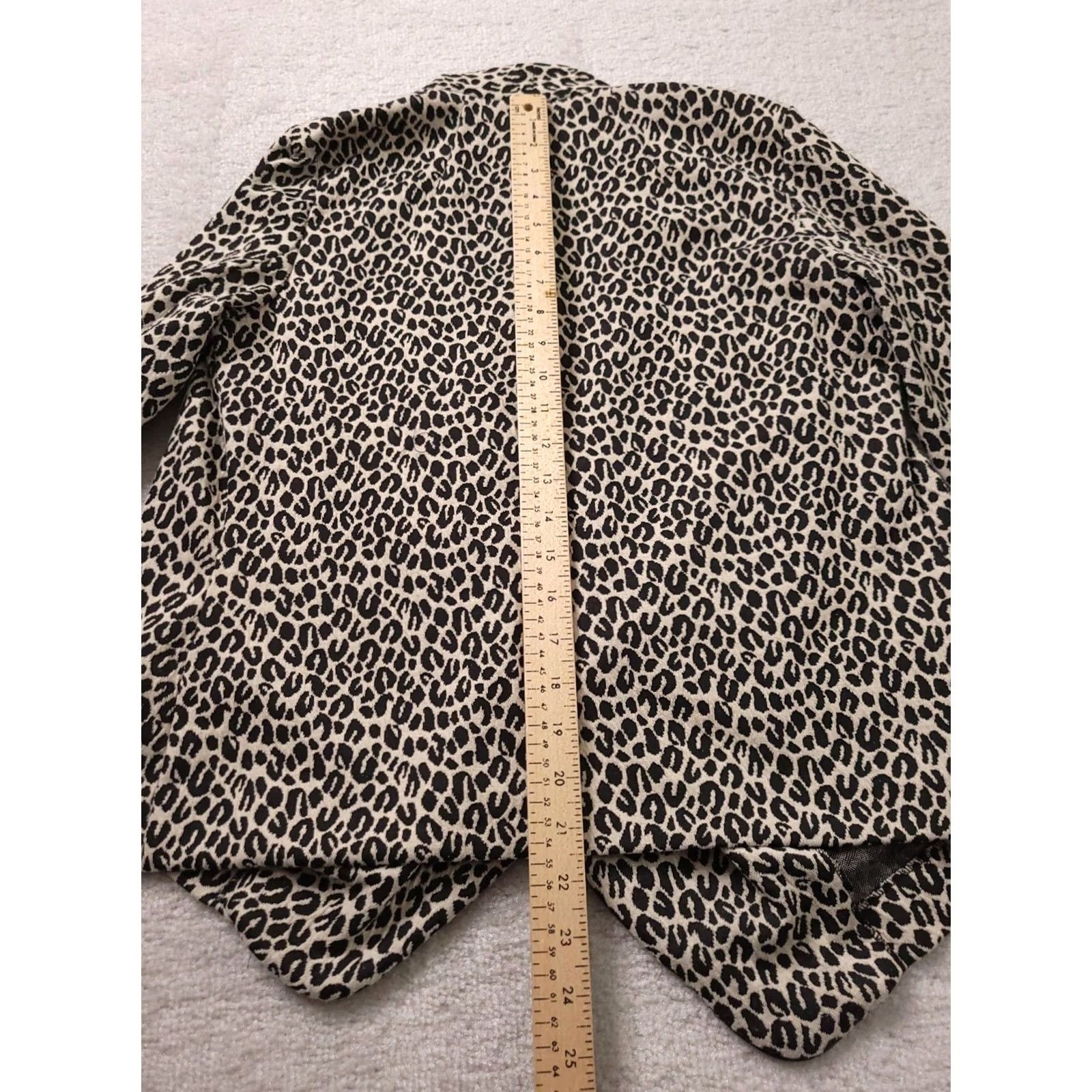 Vintage Notations Womens S Blazer Jacket Animal Print Open Front Long Sleeve Size S / US 4 / IT 40 - 5 Thumbnail