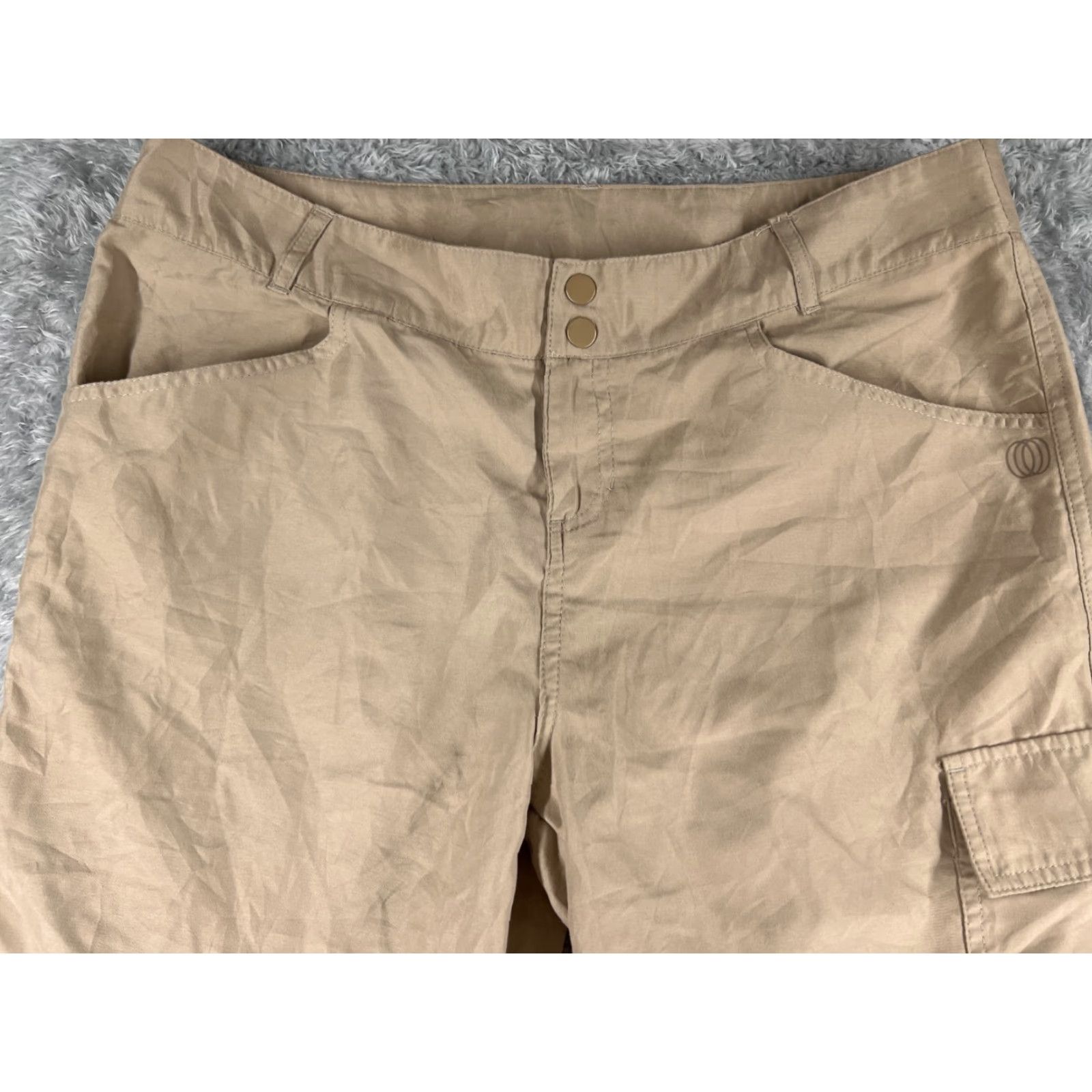 Vintage Balance Outdoor Pants Womens Medium Beige Convertible Cargo 100% Polyester Hike Size 32" / US 10 / IT 46 - 4 Thumbnail