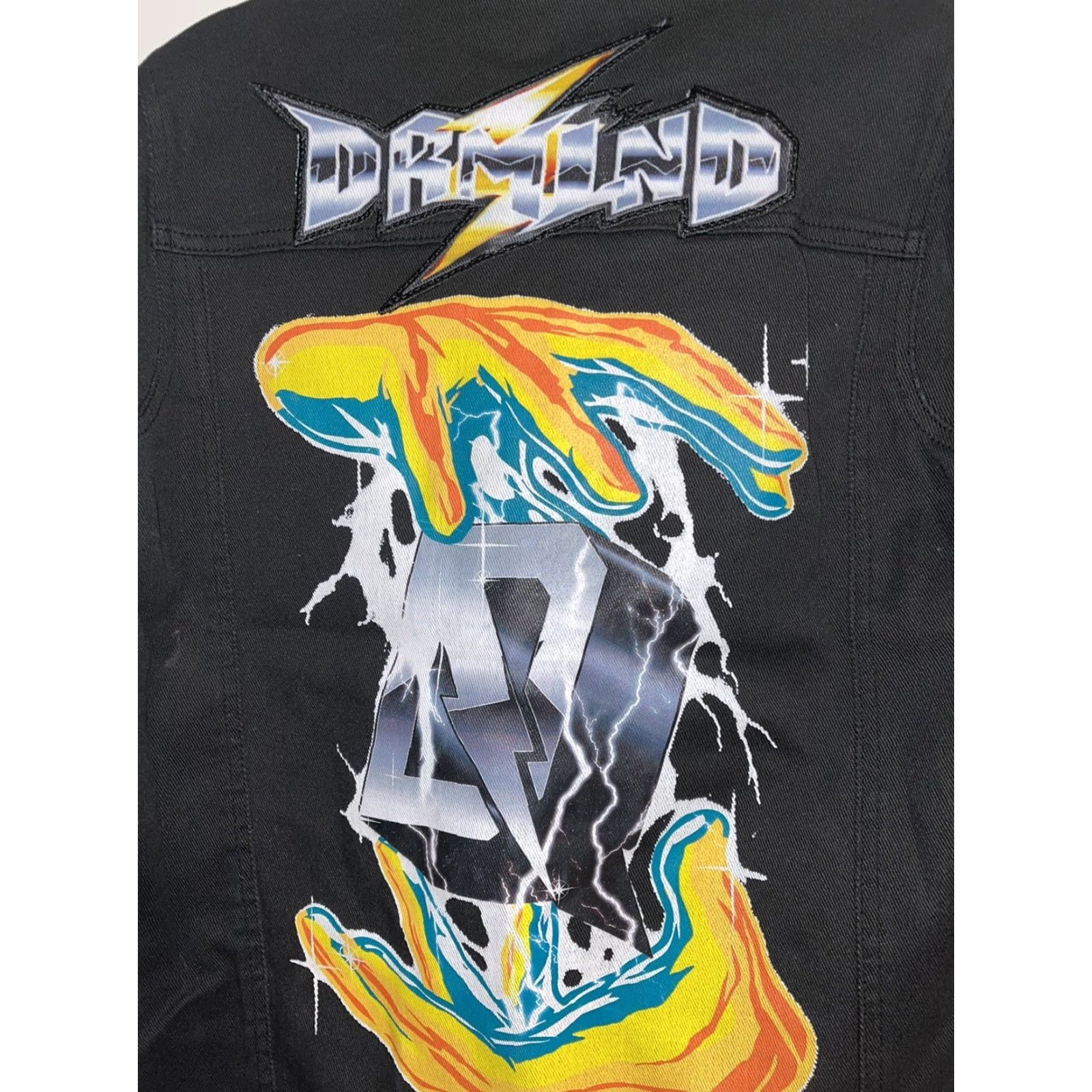 Vintage Dreamland Stormzy Denim Jacket M Unisex Adults Slim Black Cotton Denim Button Collar Insulated Lining cotton Regular Size M / US 6-8 / IT 42-44 - 4 Thumbnail