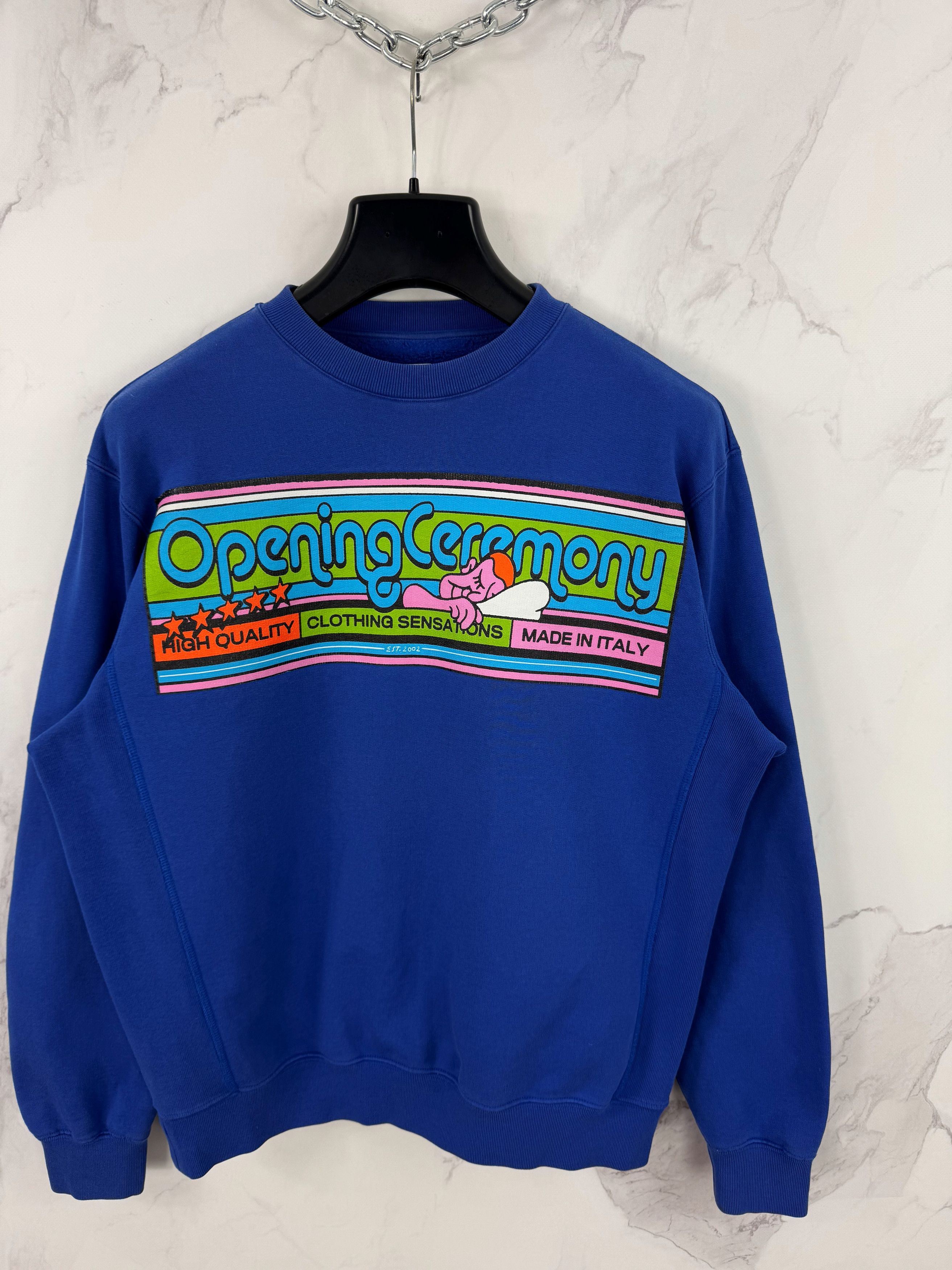 Opening Ceremony Opening Ceremony Blue Graphic Logo Sweatshirt Size M Size US M / EU 48-50 / 2 - 2 Thumbnail
