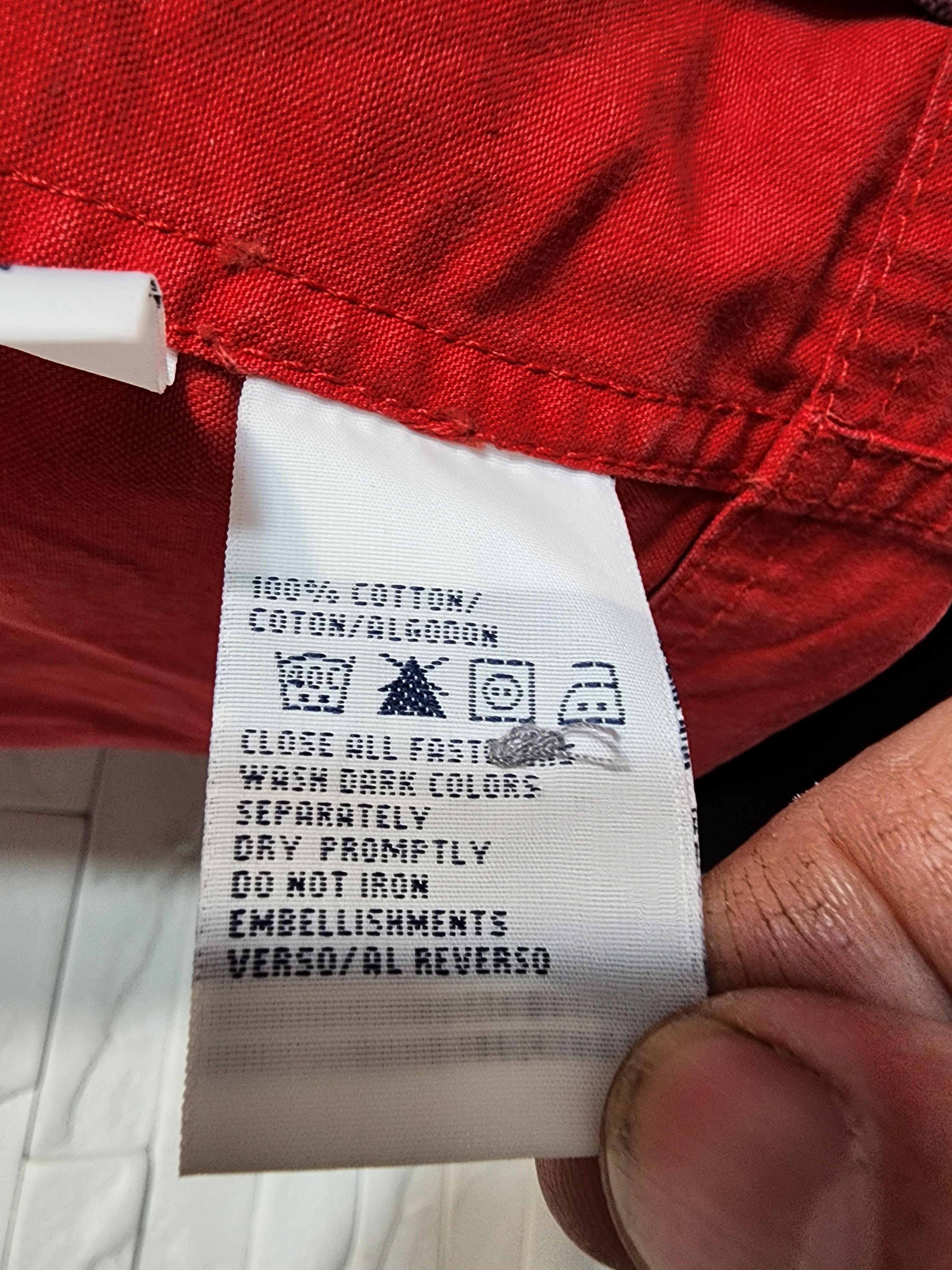 Tommy Hilfiger Red Denim Men's Jacket: Zippered Front. Size US M / EU 48-50 / 2 - 8 Thumbnail