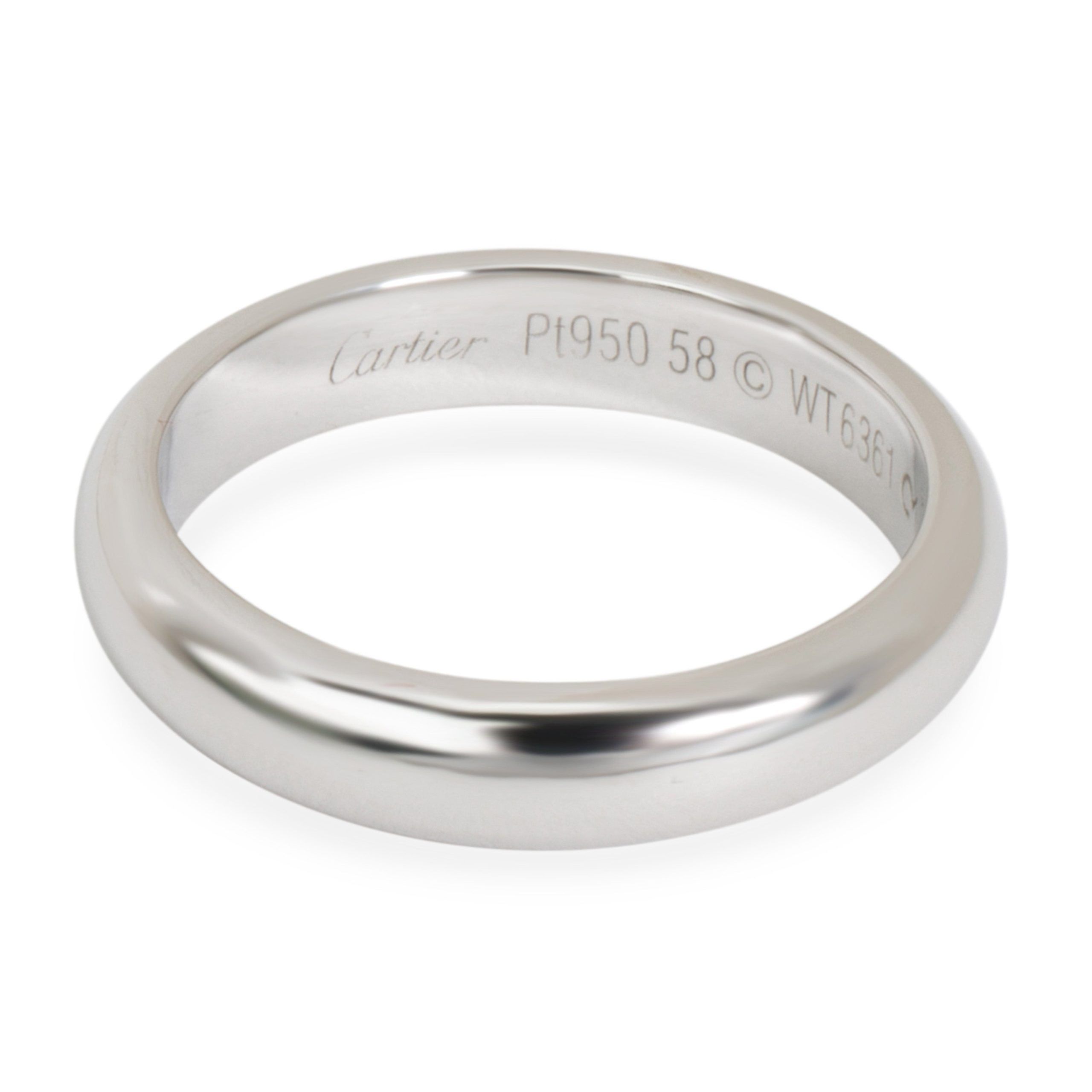 Cartier 4mm Plain Wedding Band in Platinum