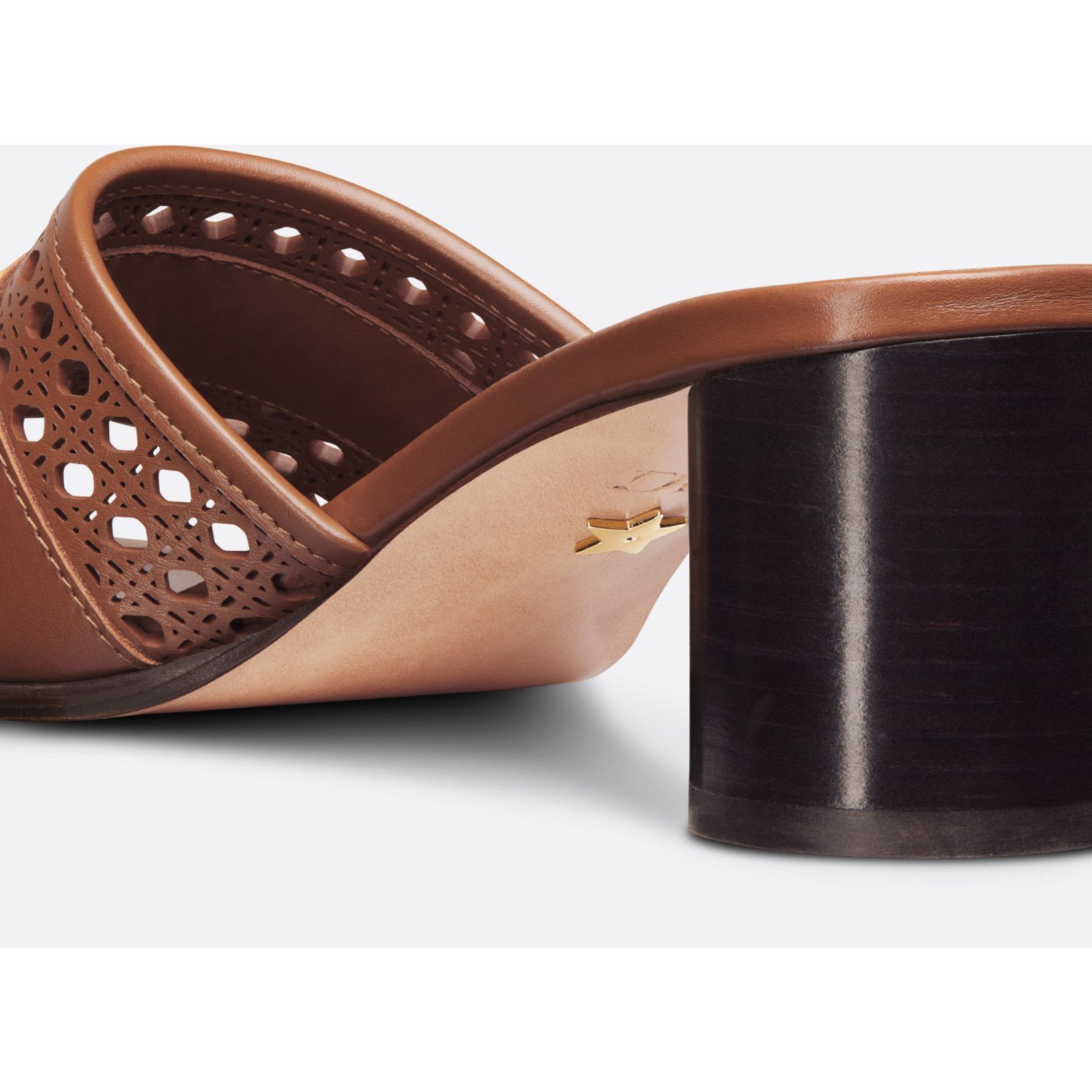 Dior Dior D-Lane Down Town Brown Leather Slide Heel Sandal 39 Size US 9 / IT 39 - 16 Thumbnail