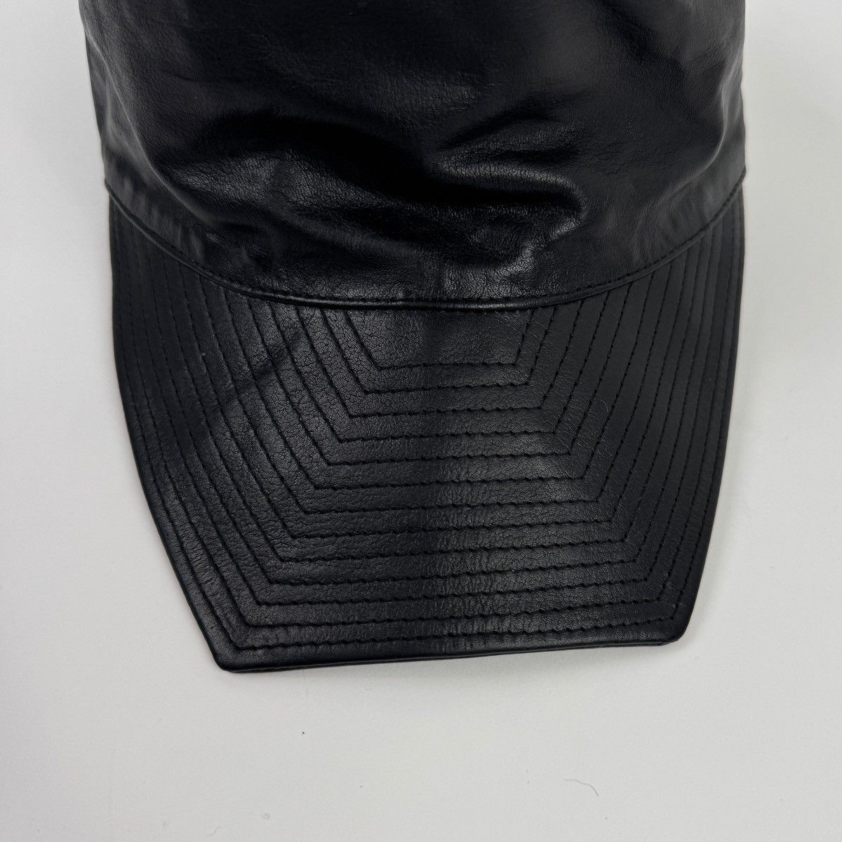 Guidi Guidi SS2018 HT01 Kangaroo Full Grain Leather Hat/Cap Size ONE SIZE - 4 Thumbnail