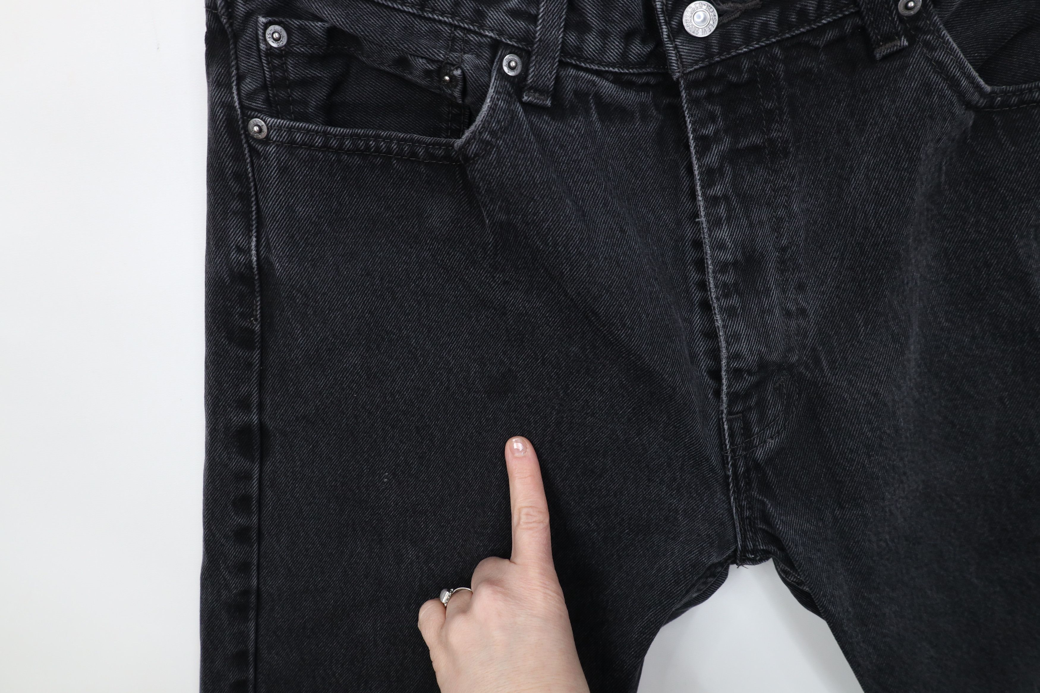 Levi's Vintage Y2K Levis 505 Regular Straight Leg Denim Jeans Black Size US 38 / EU 54 - 6 Thumbnail