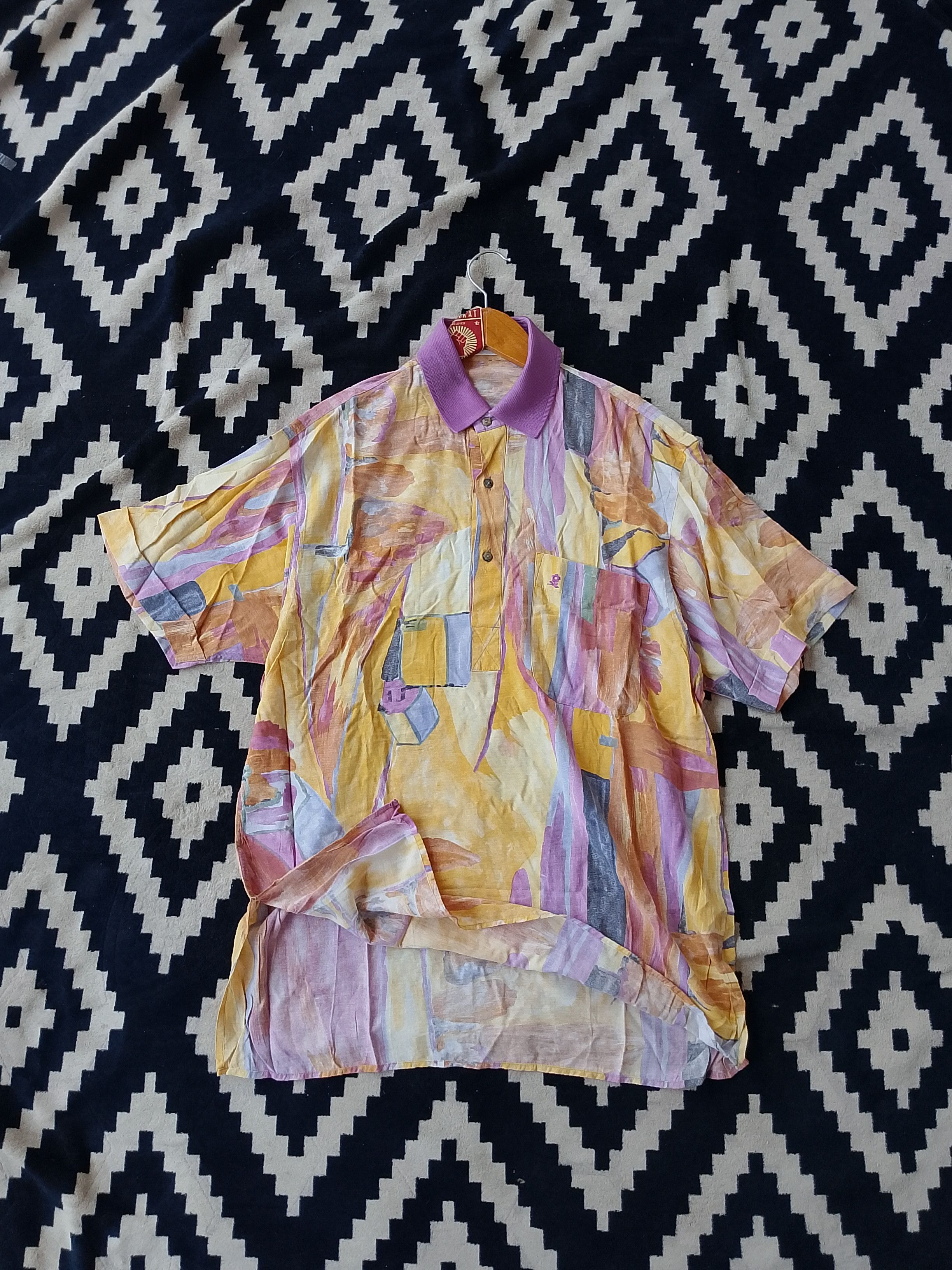 Montagut 💥 Montagut Vintage Psychedelic Art Classic Polo Shirt Size US L / EU 52-54 / 3 - 3 Thumbnail