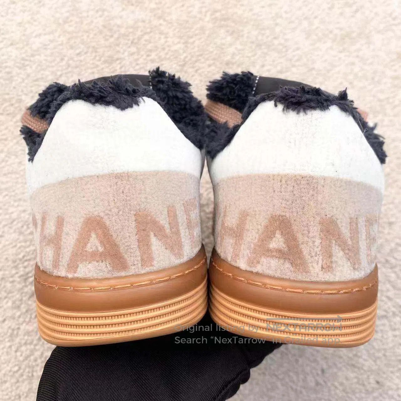 Chanel Chanel Suede color-blocking letter logo casual board shoes Size US 5 / IT 35 - 5 Thumbnail