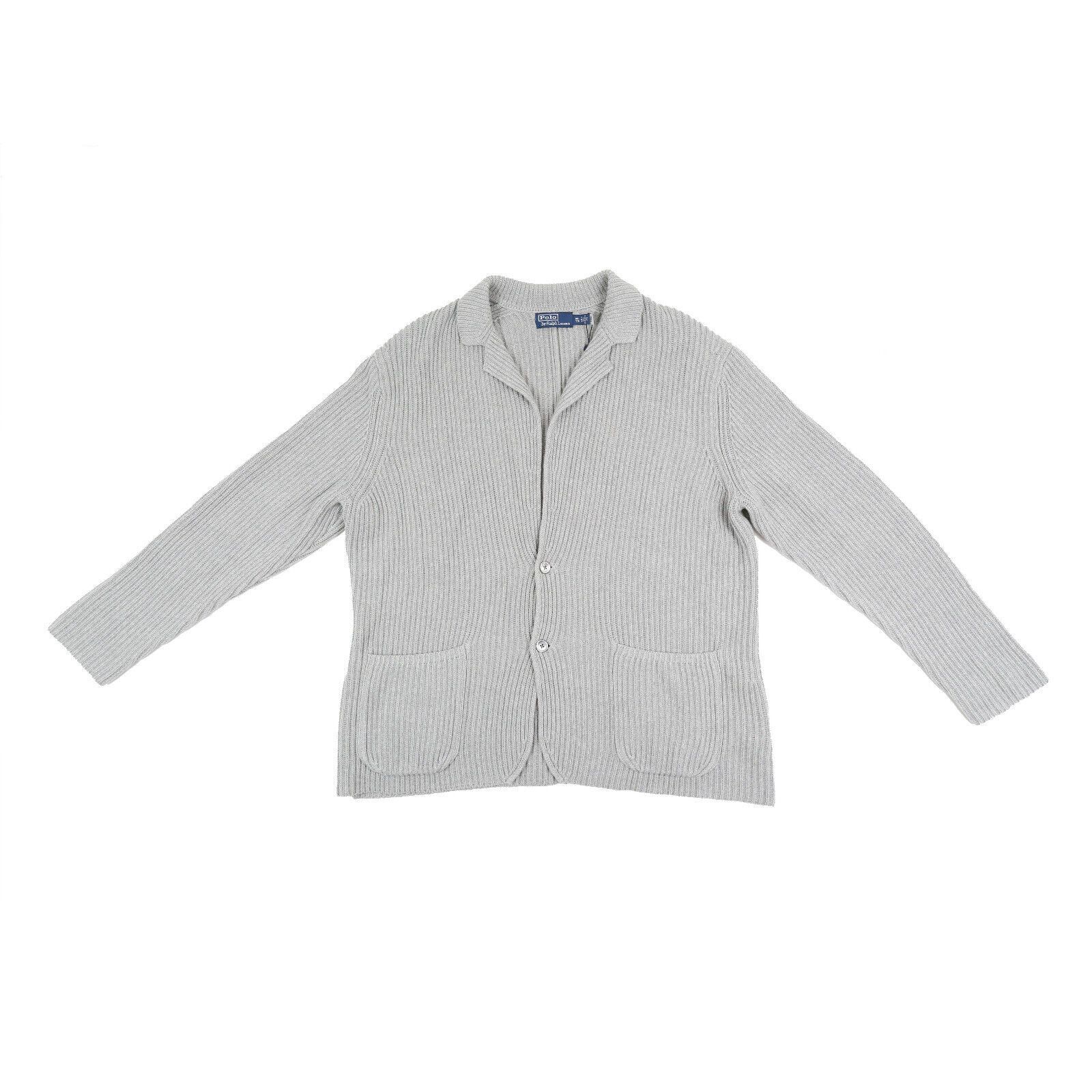 Polo Ralph Lauren Polo Ralph Lauren Cotton Cashmere Blazer Cardigan Gray Size US XXL / EU 58 / 5 - 1 Thumbnail