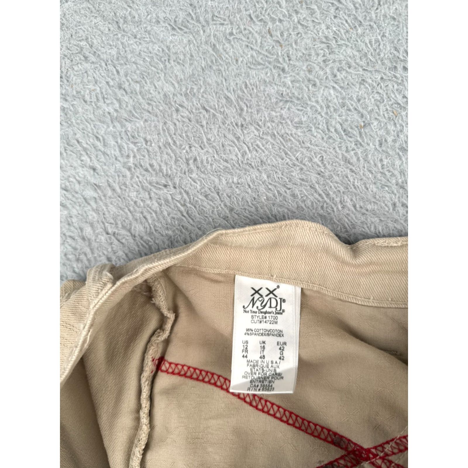 NYDJ VINTAGE NYDJ Jeans Womens 12 Beige Denim Bootcut High Rise Cotton US Made 27x32 Size 34" / US 12 / IT 48 - 7 Thumbnail