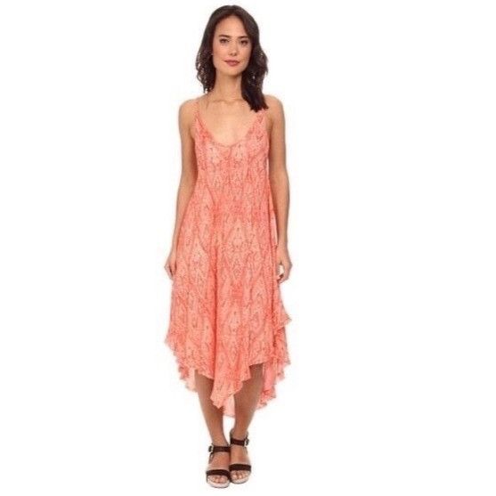 Free People NWOT Free People Peach Asymmetrical Slip Dress | Coastal Cow Size S / US 4 / IT 40 - 16 Thumbnail