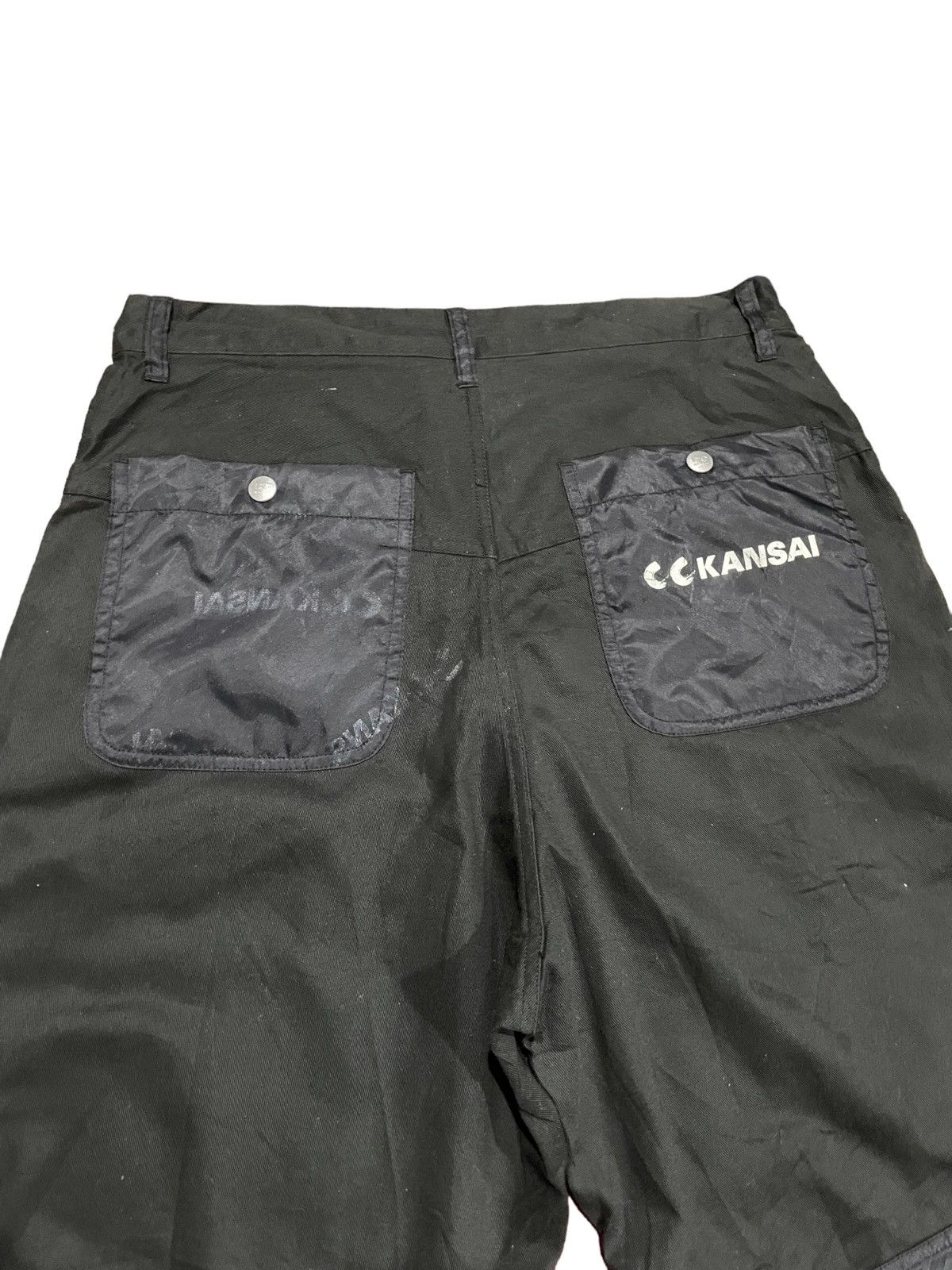 If Six Was Nine Kansai Yamamoto Futuristic Dual Nylon/Cotton Baggy Pants Size US 32 / EU 48 - 18 Thumbnail