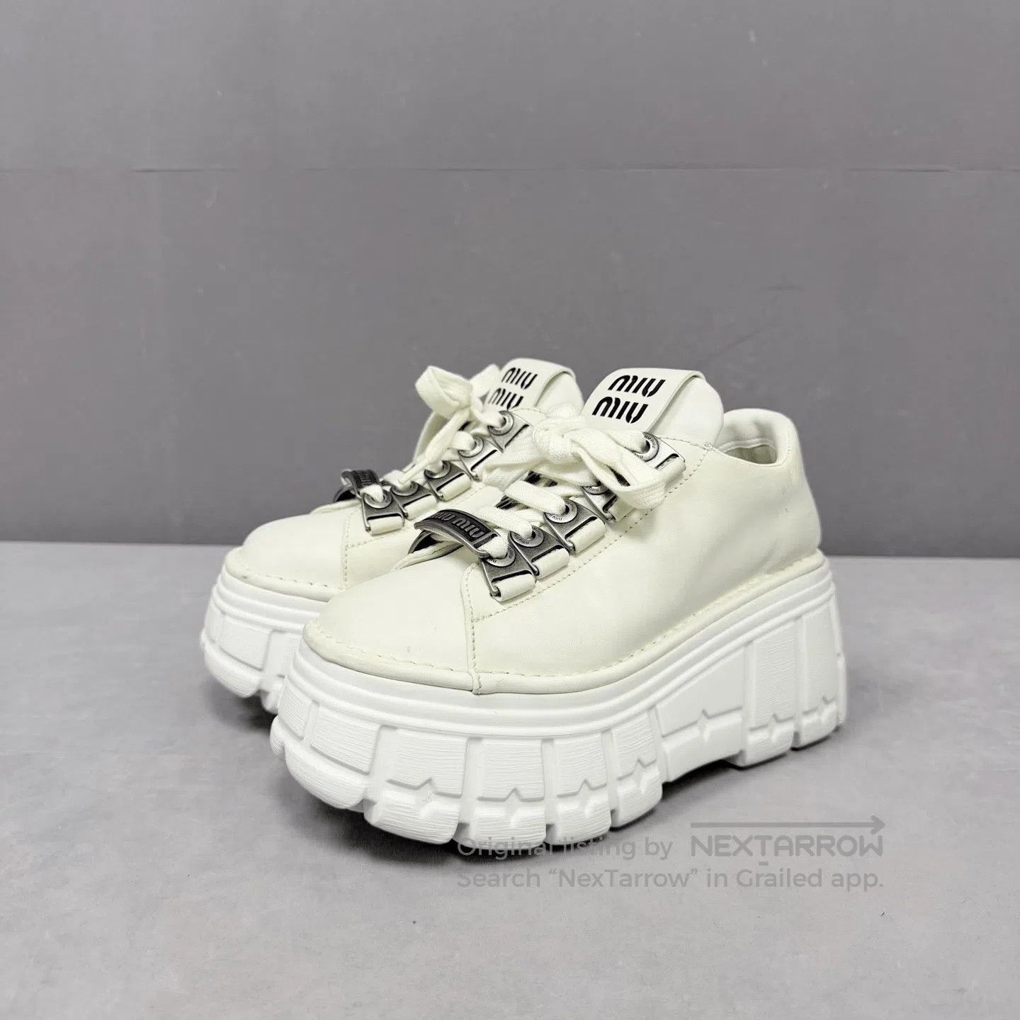 Miu Miu Miumiu Platform Derby Shoes. Size US 4 / IT 34 - 1 Thumbnail
