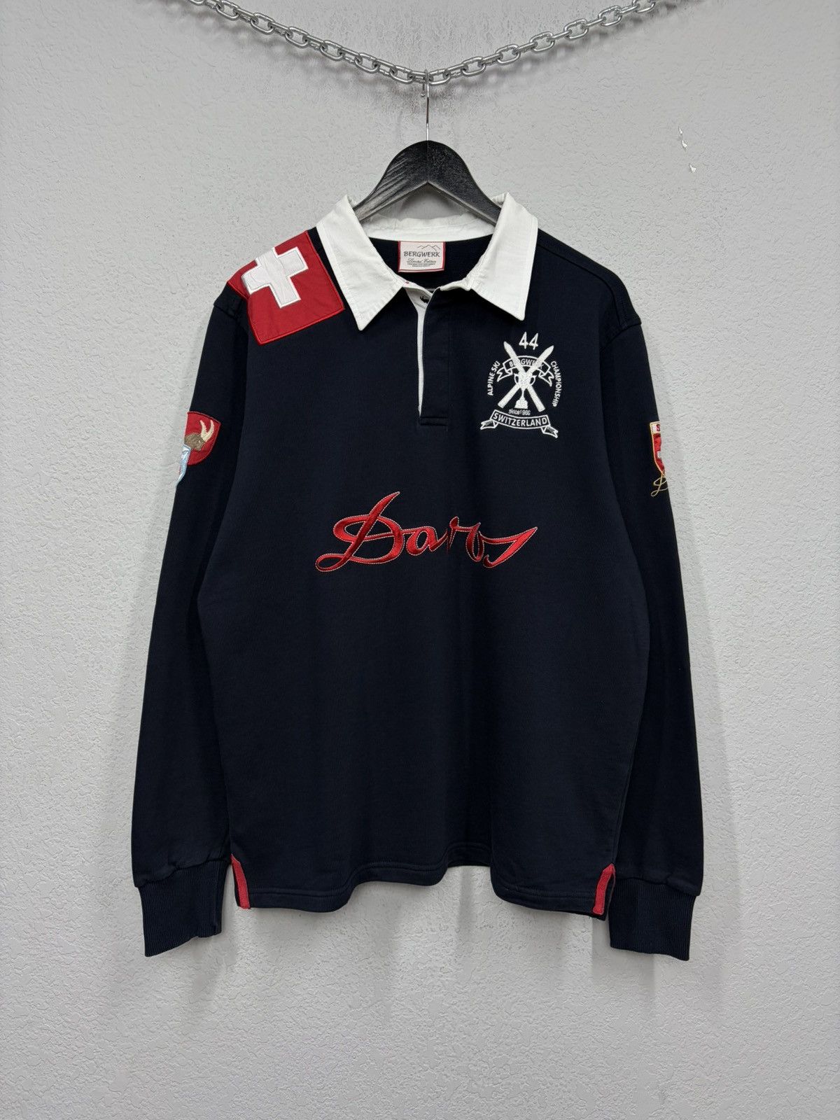 POST ARCHIVE FACTION (PAF) Limited Edition Bergwerk Alpine Rugby Switzerland Chmp Patch Size US XL / EU 56 / 4 - 5 Thumbnail