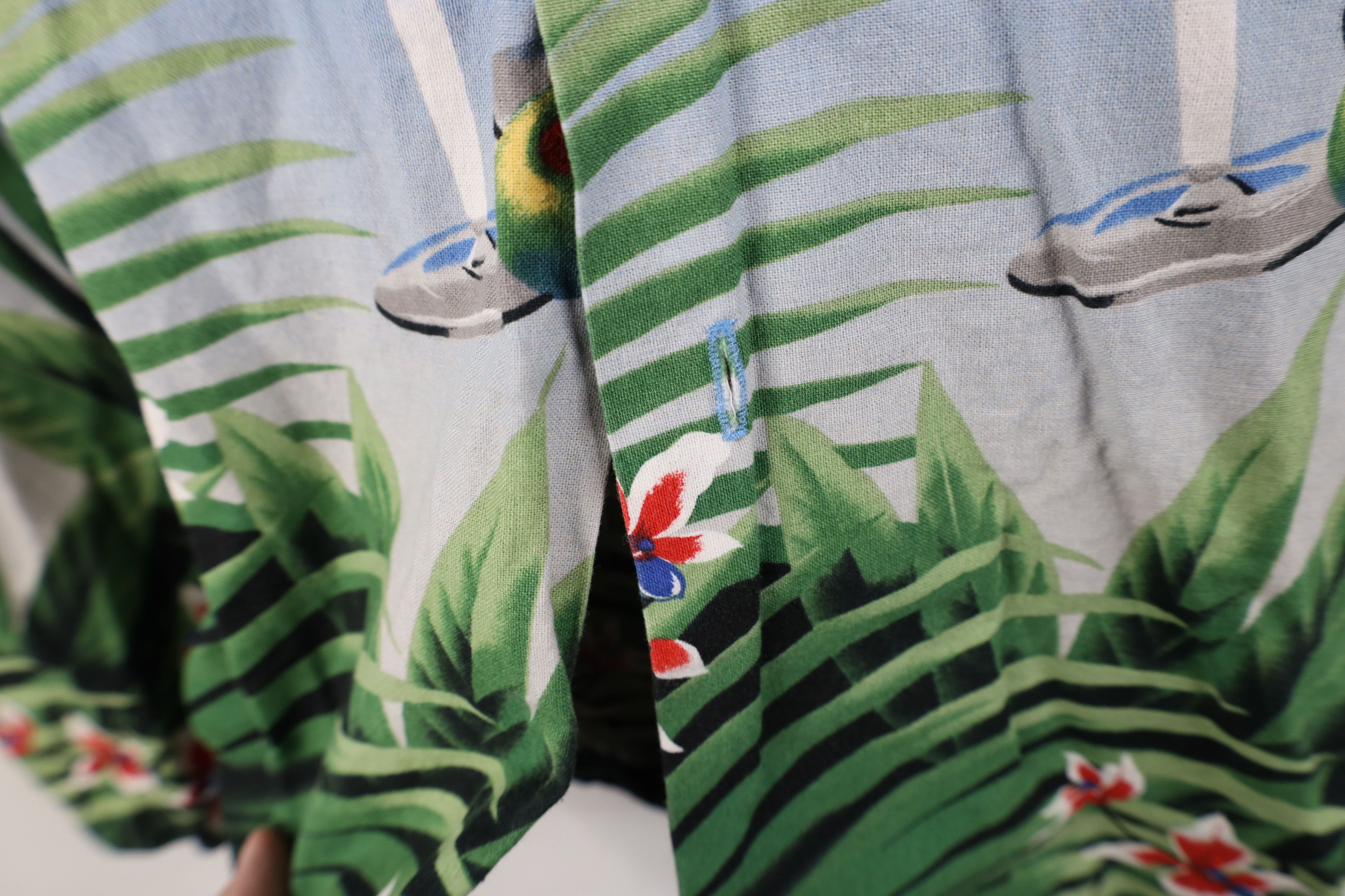 Vintage Vintage 90s Rockabilly Flower Camp Collar Hawaiian Shirt USA Size US XL / EU 56 / 4 - 4 Thumbnail